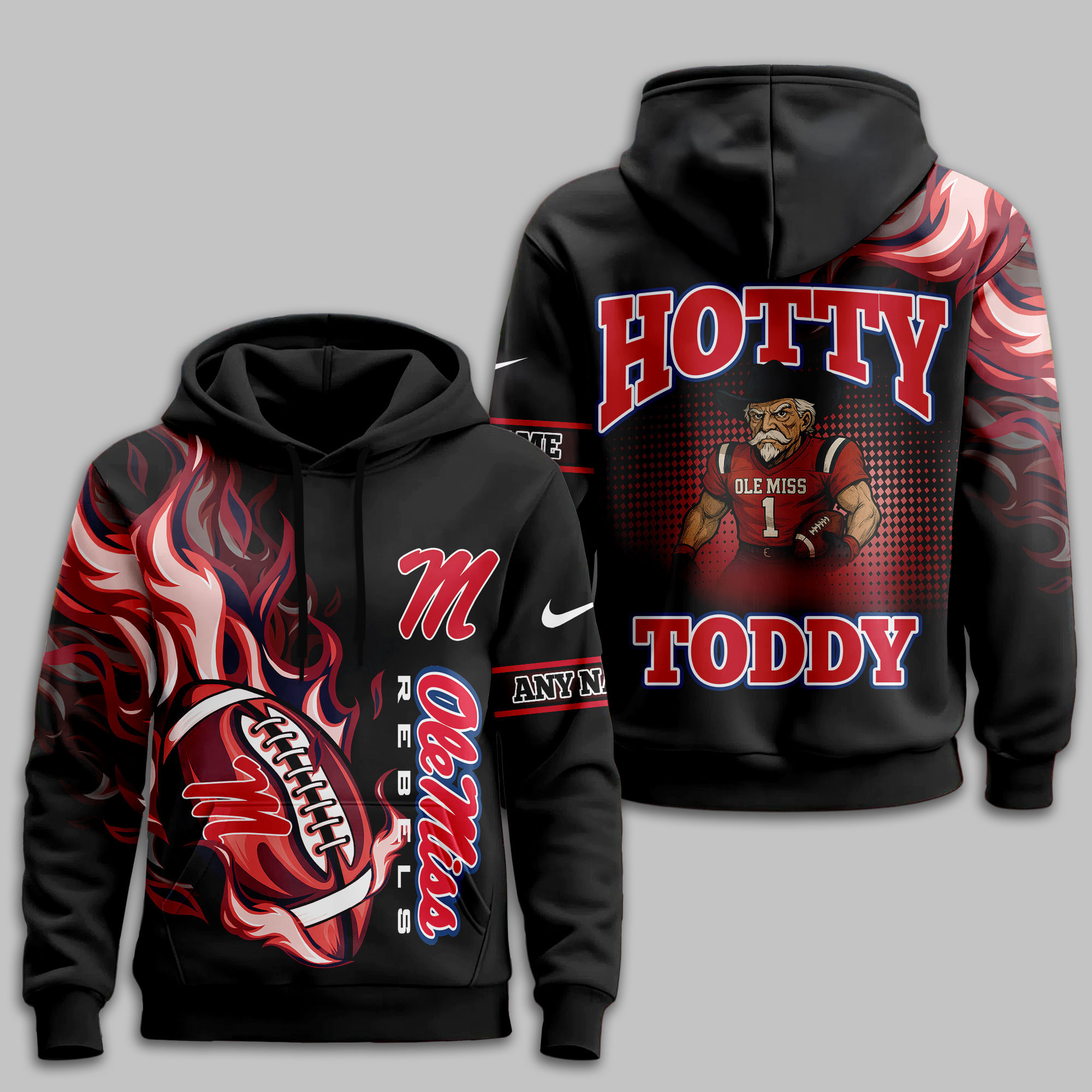 Ole Miss Rebels | Premium NCAA Victory Flame Personalized Hoodie TTH2105116