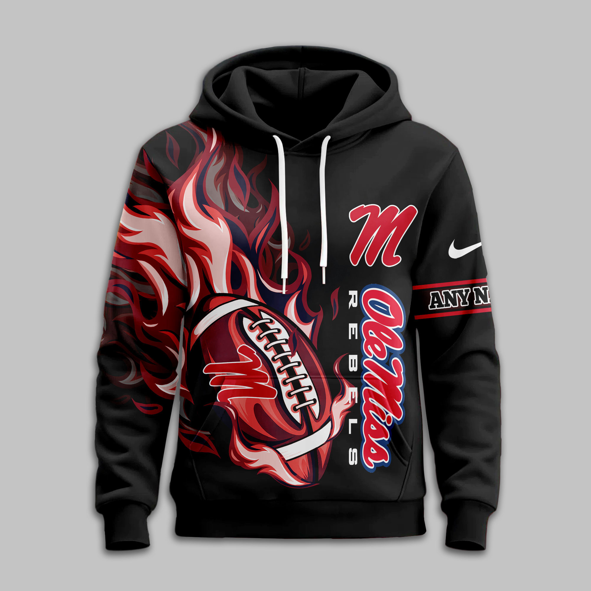 Ole Miss Rebels | Premium NCAA Victory Flame Personalized Hoodie TTH2105116 - Image 2