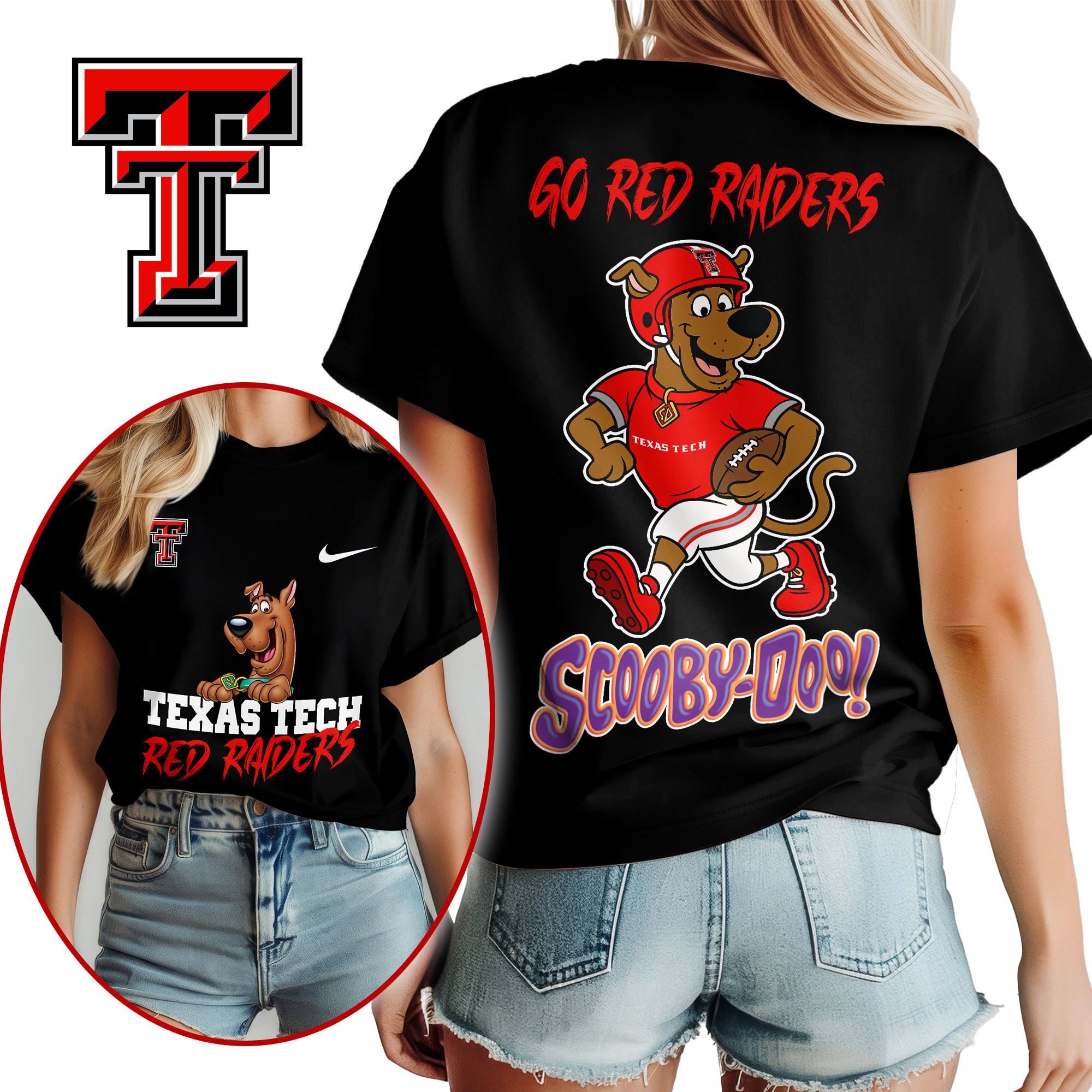Texas Tech Red Raiders | Premium NCAA Scooby-Doo Fan Women’s Shirt TTH2105171