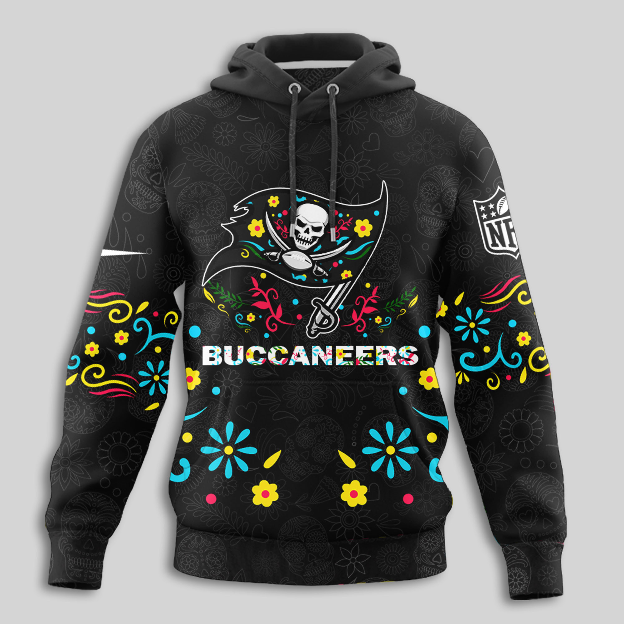 Tampa Bay Buccaneers | Premium NFL Dia de los Muertos Limited Editions Hoodie TTH210594 - Image 3