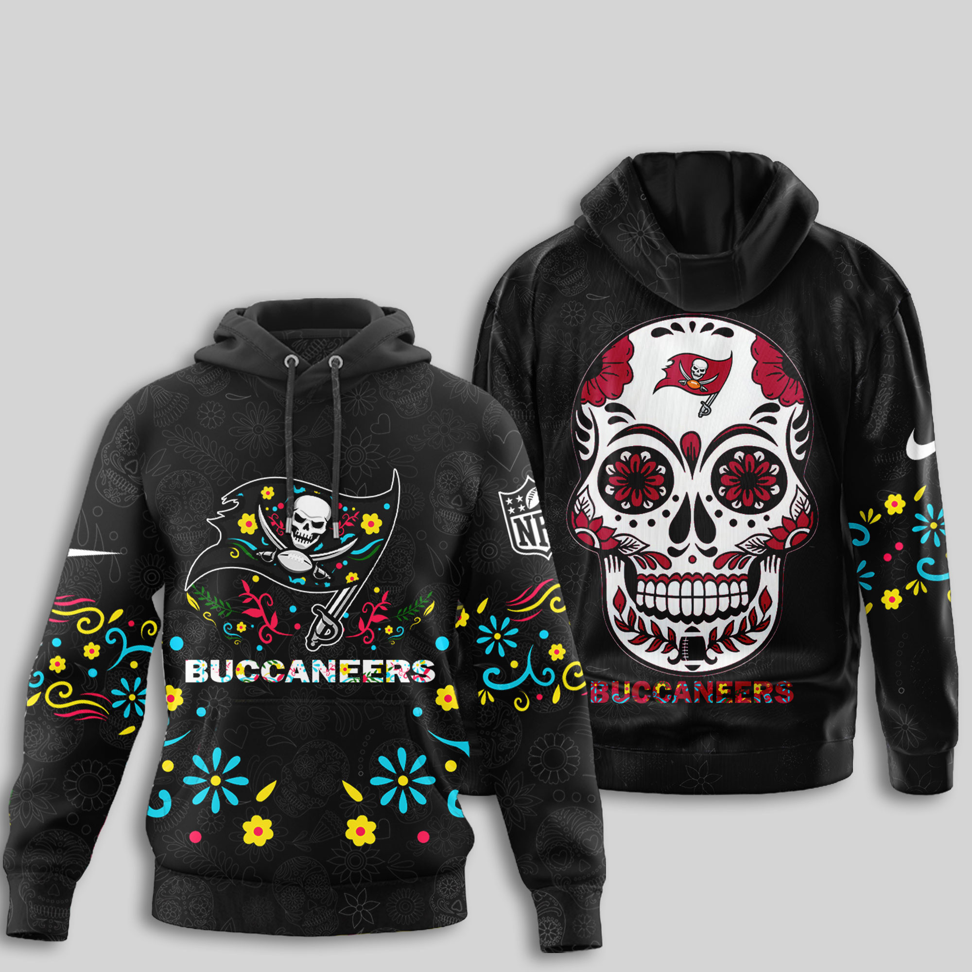 Tampa Bay Buccaneers | Premium NFL Dia de los Muertos Limited Editions Hoodie TTH210594 - Image 4