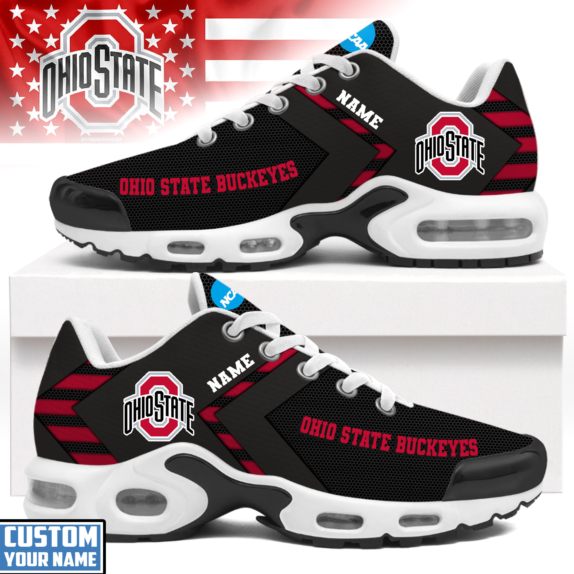 Ohio State Buckeyes x Personalized Air Max Shoes Limited Edition – Gift for Fans TTH190526 - Image 2