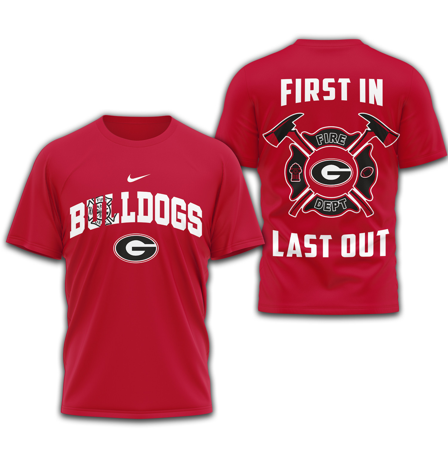 Georgia Bulldogs | Premium Fire Dept 3D Shirt TTH2105153 - Image 2