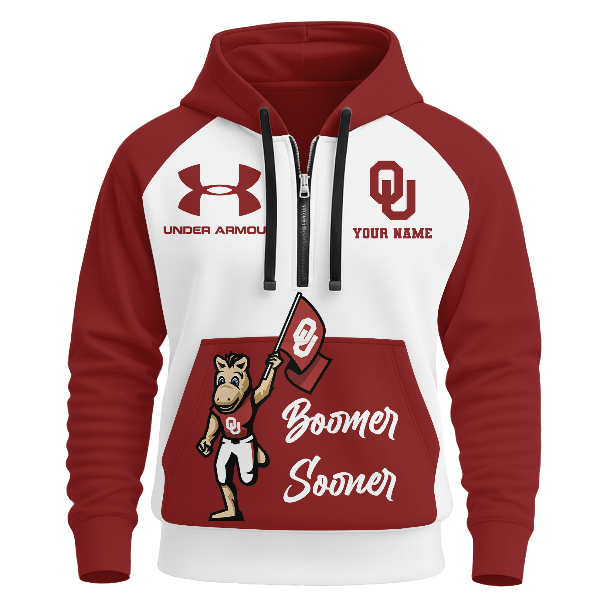Oklahoma Sooners | Premium NCAA Under Armour Halfzip Hoodie TTH2105109