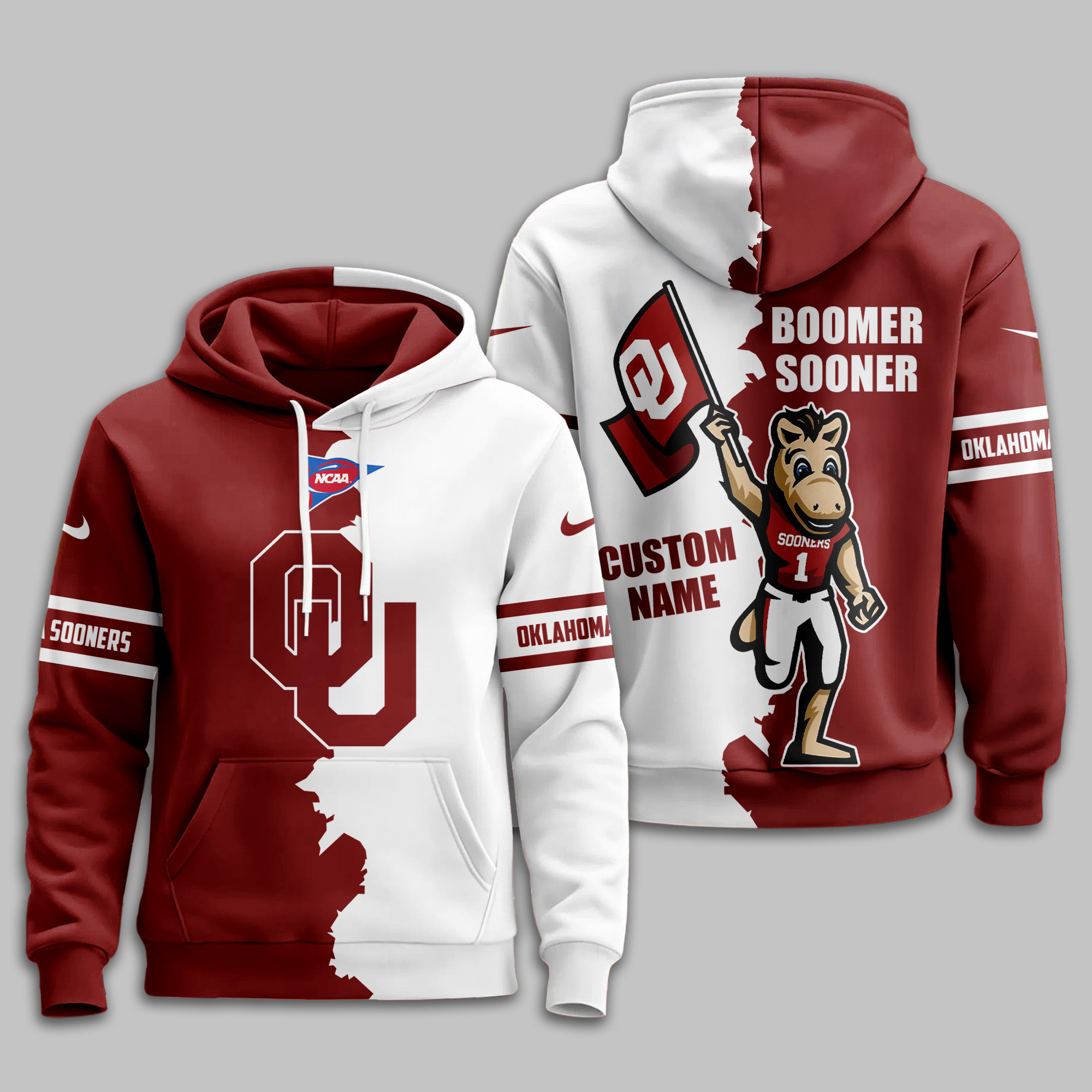 Oklahoma Sooners | Premium NCAA Warrior Spirit Personalized Hoodie TTH2105170