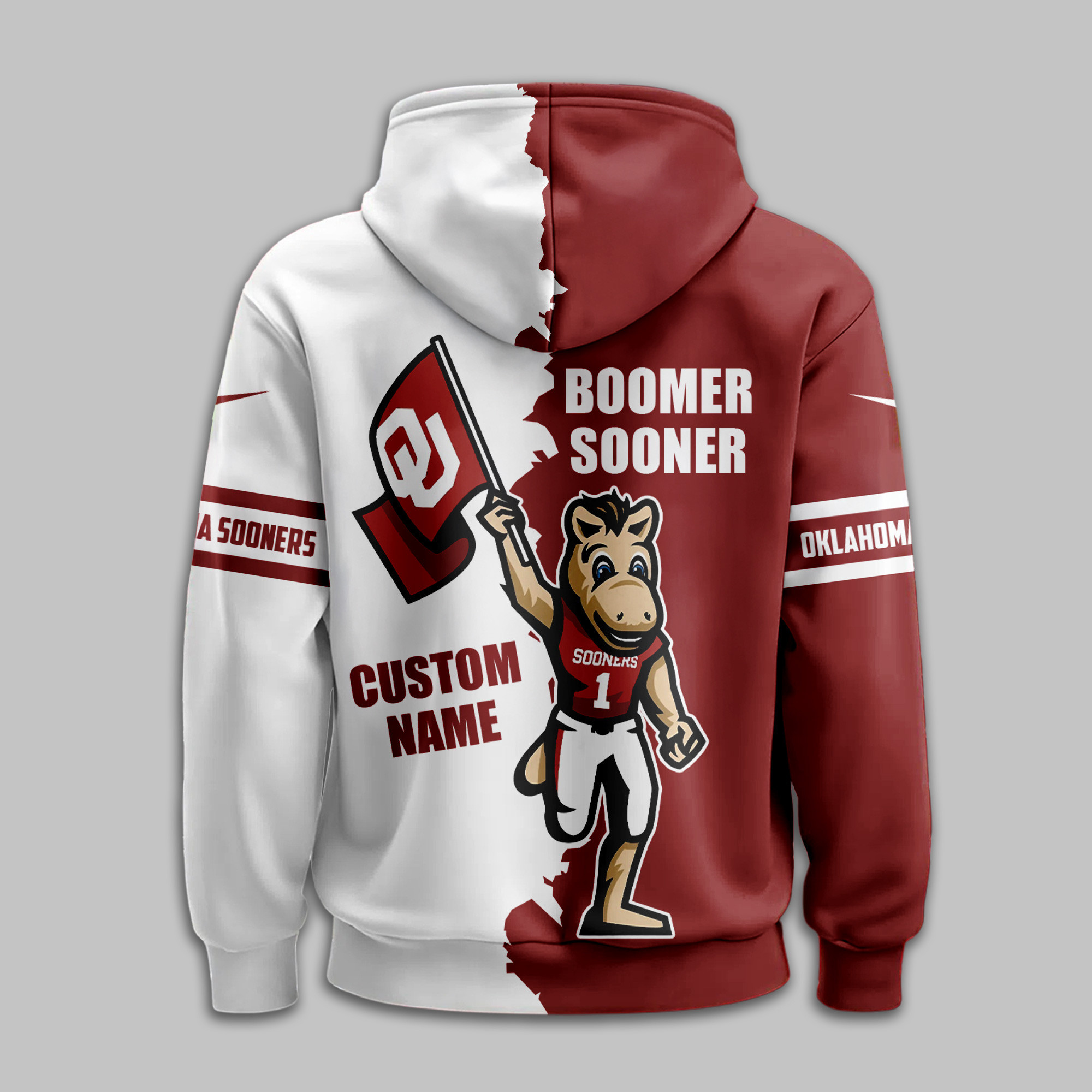 Oklahoma Sooners | Premium NCAA Warrior Spirit Personalized Hoodie TTH2105170 - Image 3