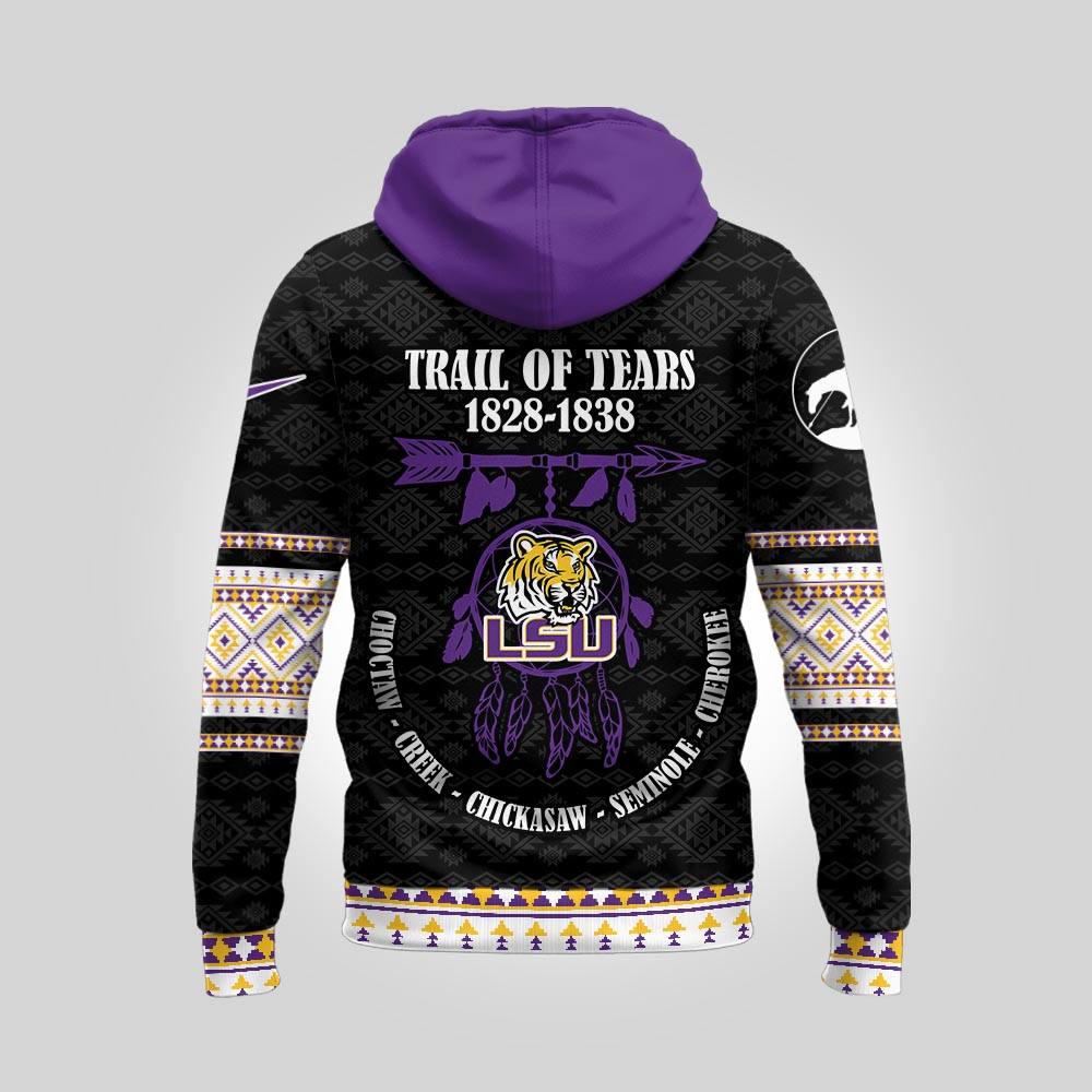 LSU Tigers | Premium NCAA Trail of Tears Awareness 3D Hoodie TTH2105125 - Image 3