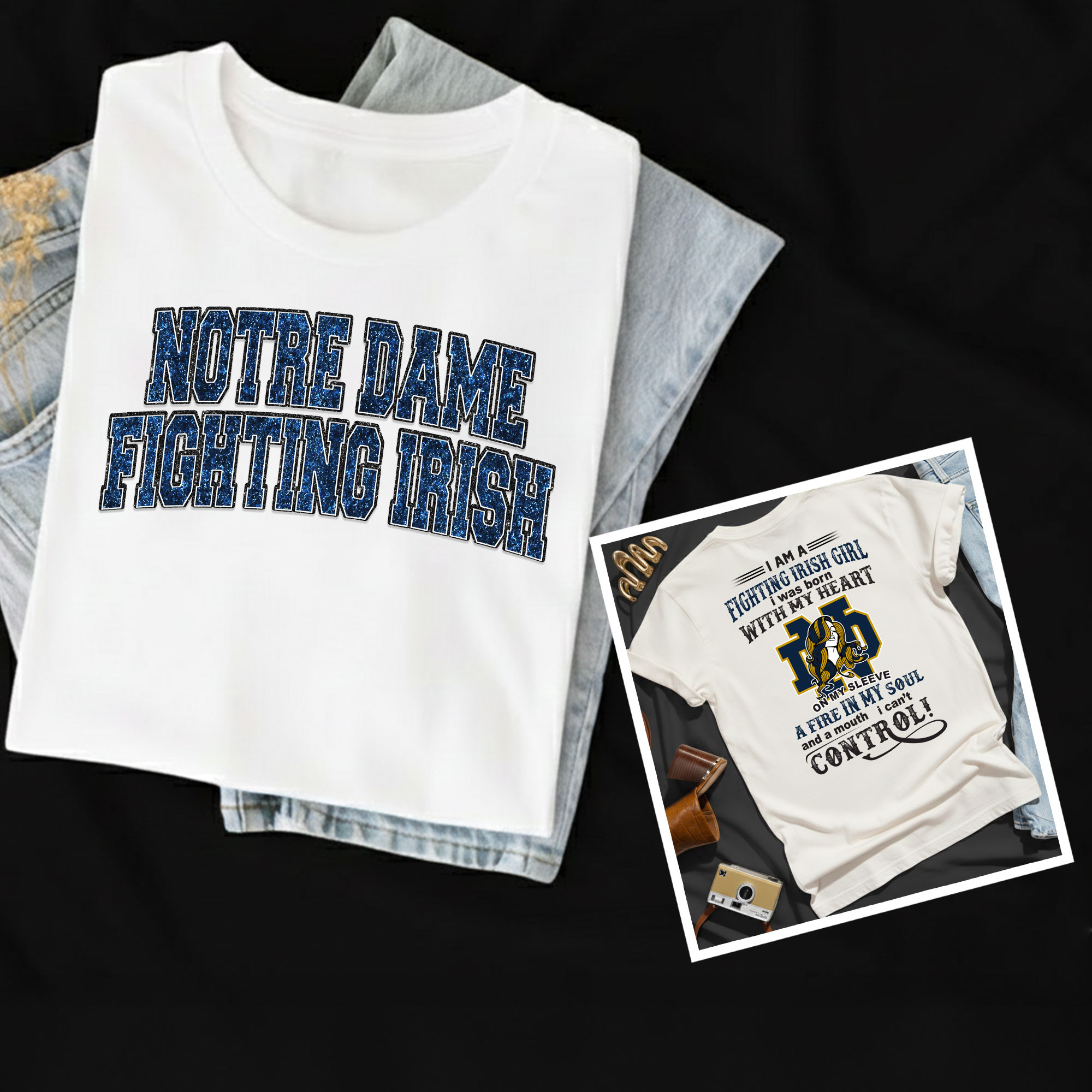 Notre Dame Fighting Irish | Premium NCAA Girl Fan 3D Shirt TTH2105211