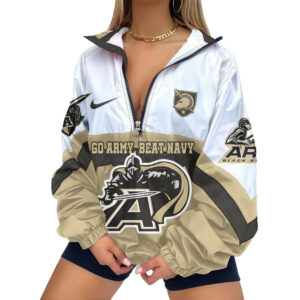 Army Black Knights | Premium Women’s Printed V-Neck Zipper Sweatshirt Jackets TTH2105117