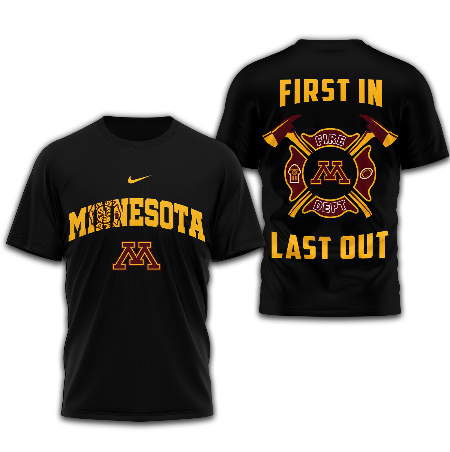 Minnesota Golden Gophers | Premium Fire Dept 3D Shirt TTH2105153