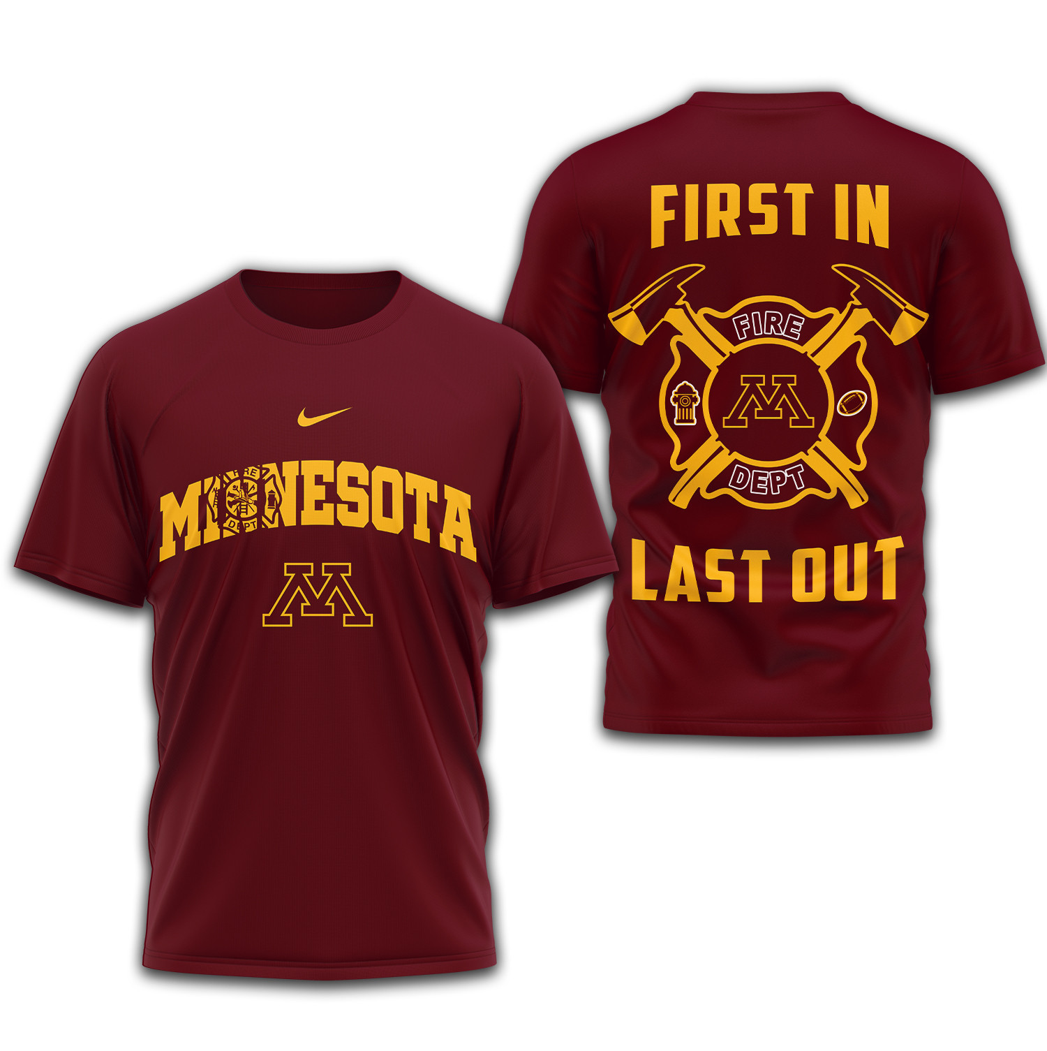 Minnesota Golden Gophers | Premium Fire Dept 3D Shirt TTH2105153 - Image 2