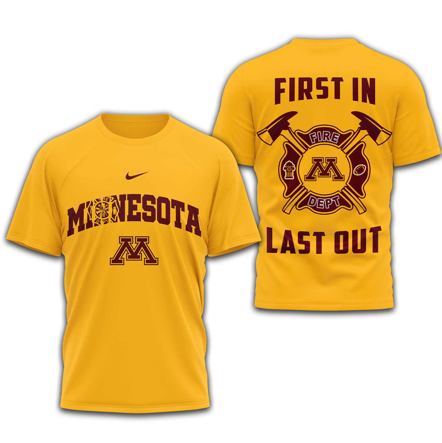 Minnesota Golden Gophers | Premium Fire Dept 3D Shirt TTH2105153 - Image 3
