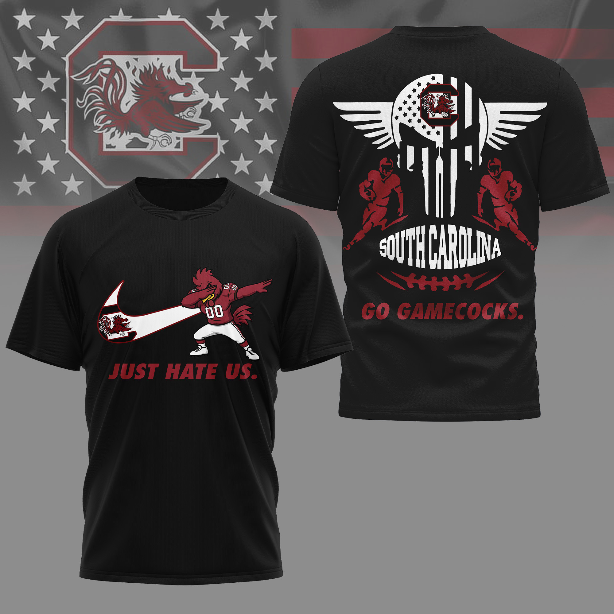 South Carolina Gamecocks | Premium NCAA Just Hate Us T-shirt TTH2105142 - Image 2