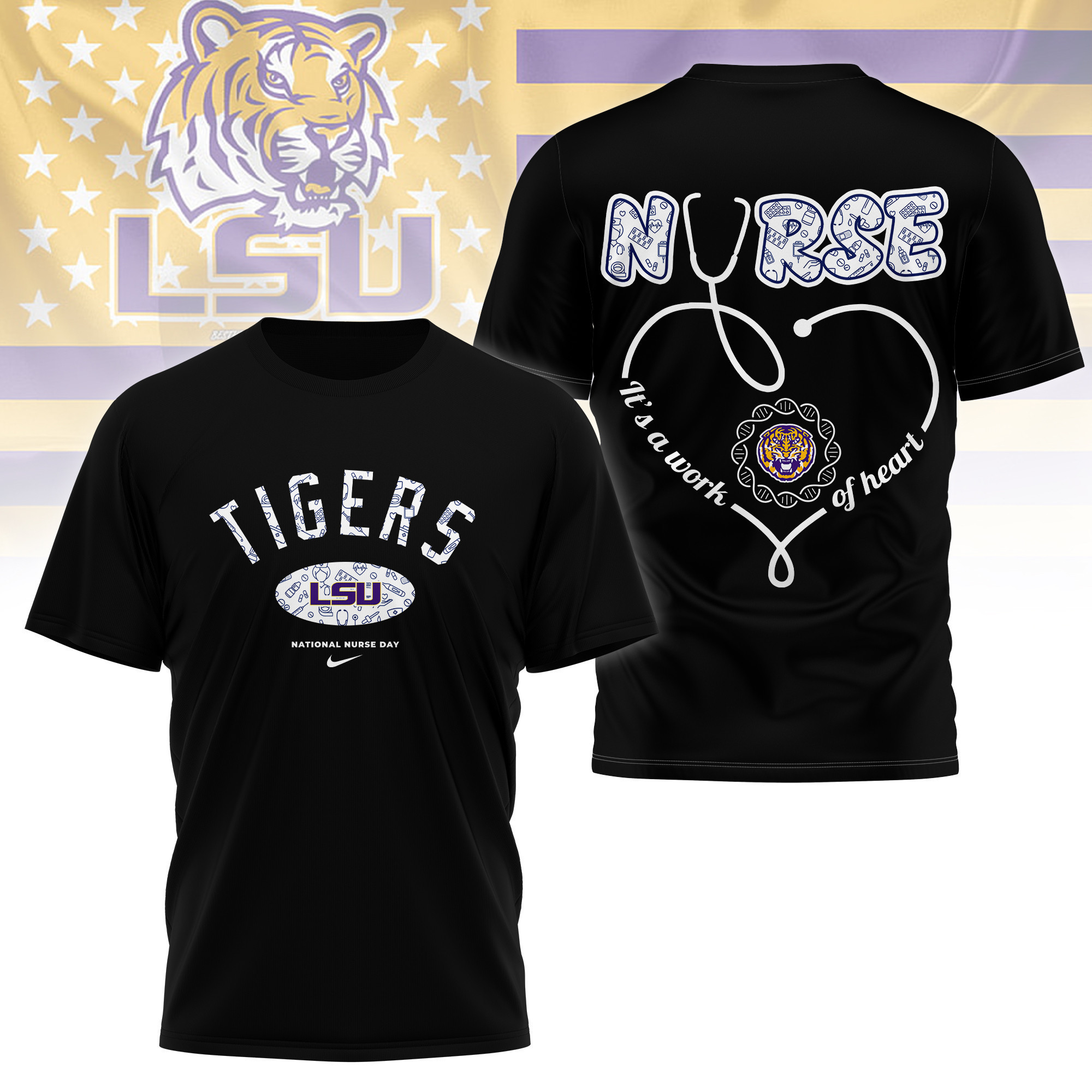 Lsu Tigers | Premium Nurse Appreciation Day 3D Shirt TTH2105135