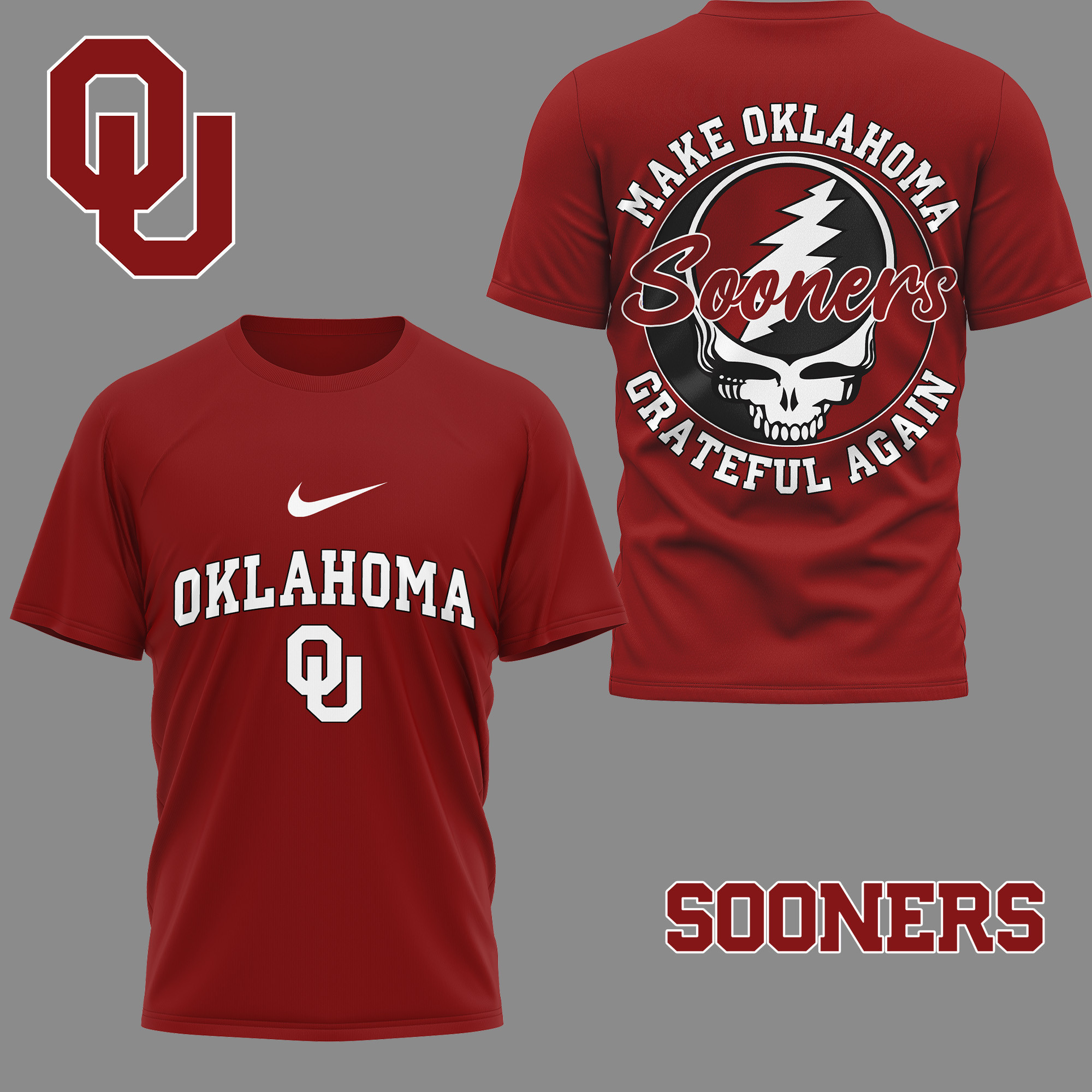 Oklahoma Sooners | Premium Grateful Game Day 3D Shirt TTH210591 - Image 2