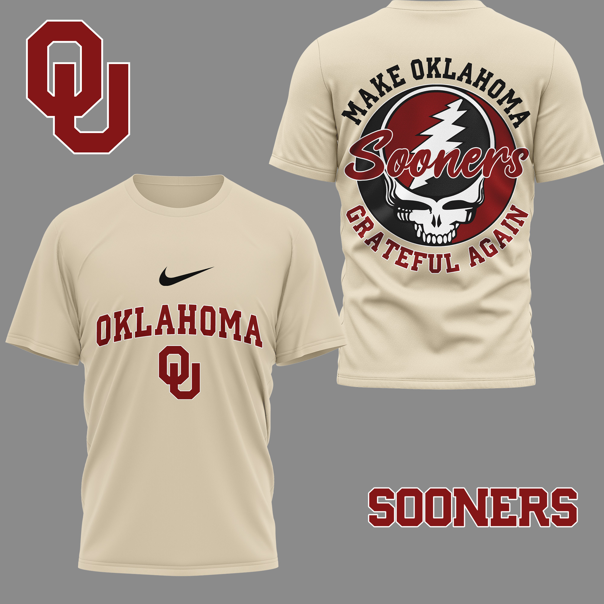 Oklahoma Sooners | Premium Grateful Game Day 3D Shirt TTH210591 - Image 3