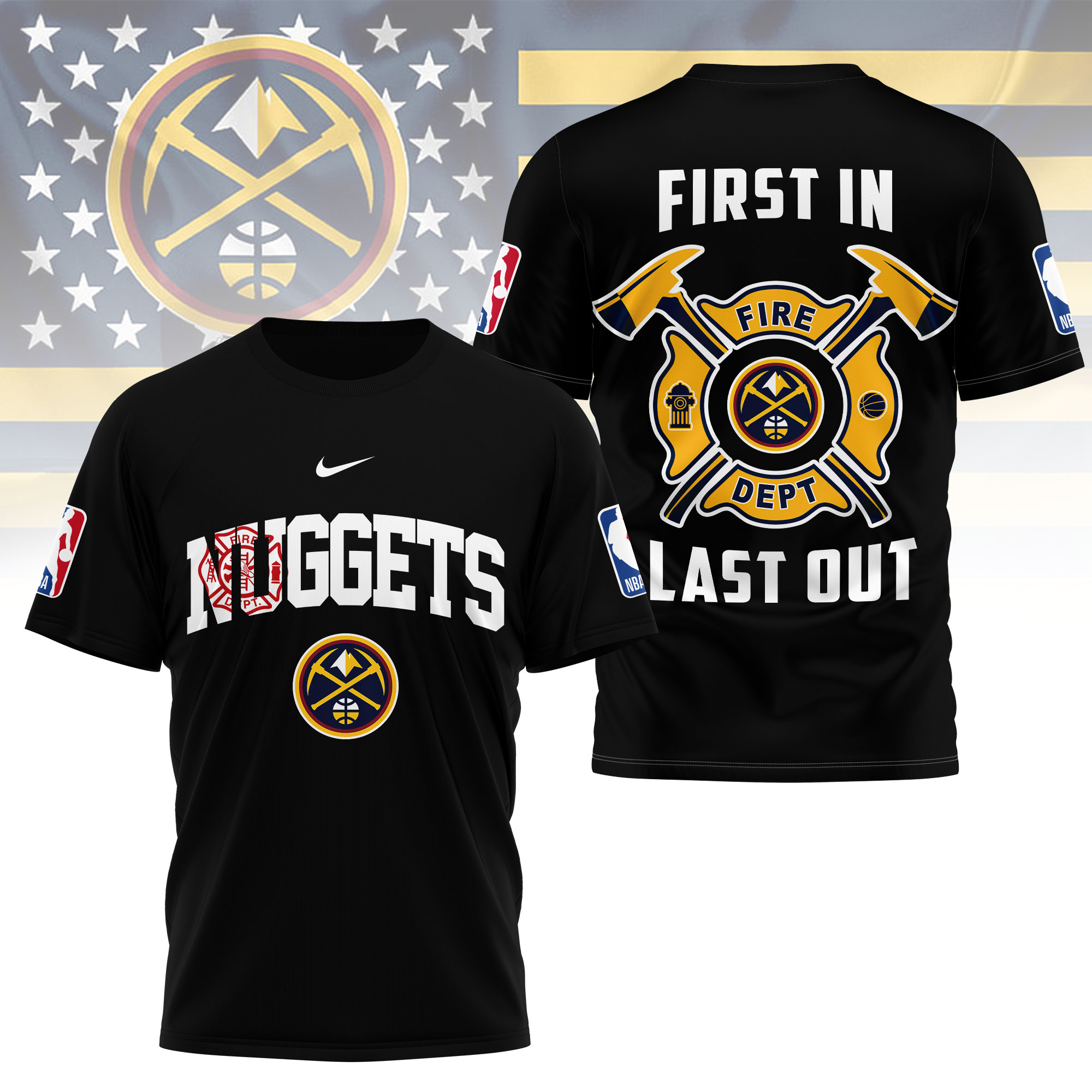 Denver Nuggets | Premium NBA Fire Dept 3D Shirt TTH2105112