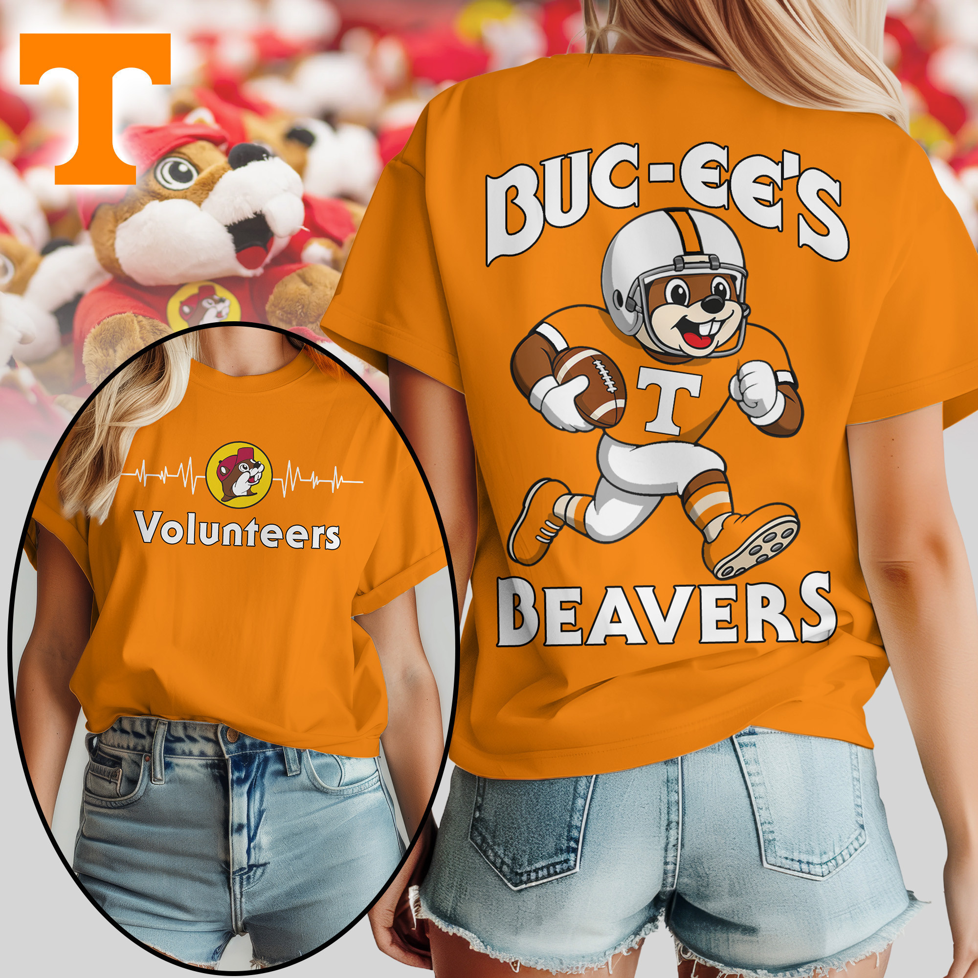Tennessee Volunteers | Premium NCAA Buc-ee’s Beavers Women’s Shirt TTH2105134 - Image 2