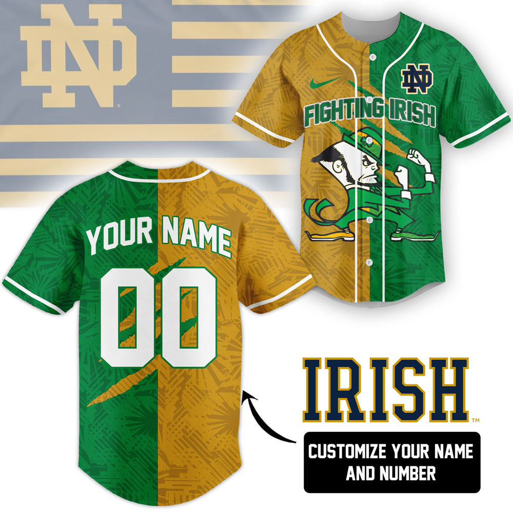 Notre Dame Fighting Irish | Premium NCAA Special Split Colors Fan Jersey TTH2105121 - Image 2