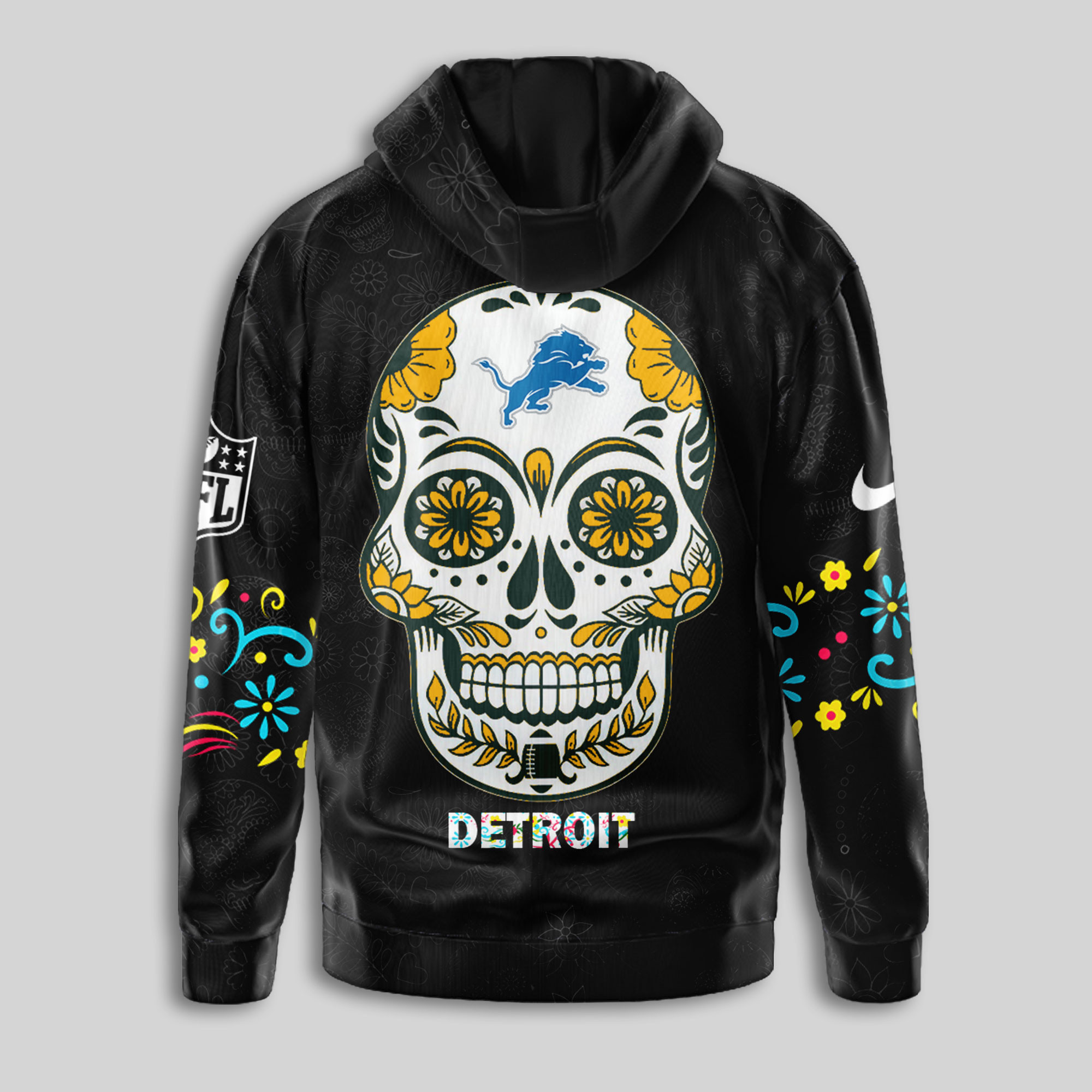 Detroit Lions | Premium NFL Dia de los Muertos Limited Editions Hoodie TTH210594 - Image 3