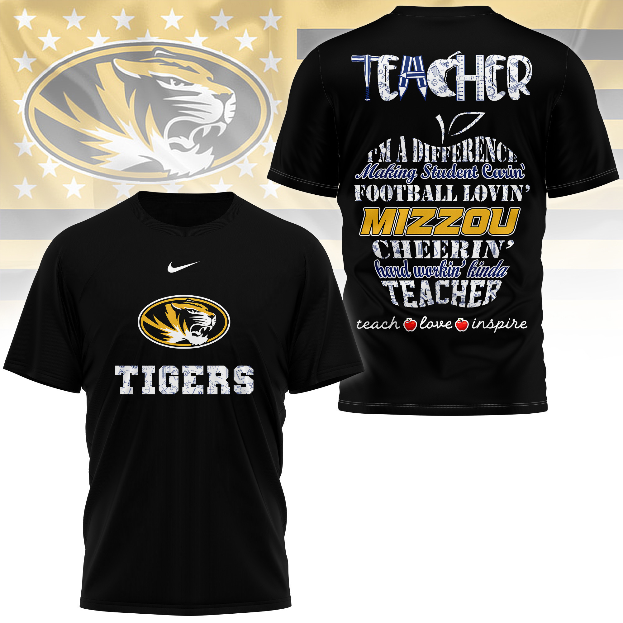 Missouri Tigers | Premium Teacher Pride 3D Shirt TTH2105261