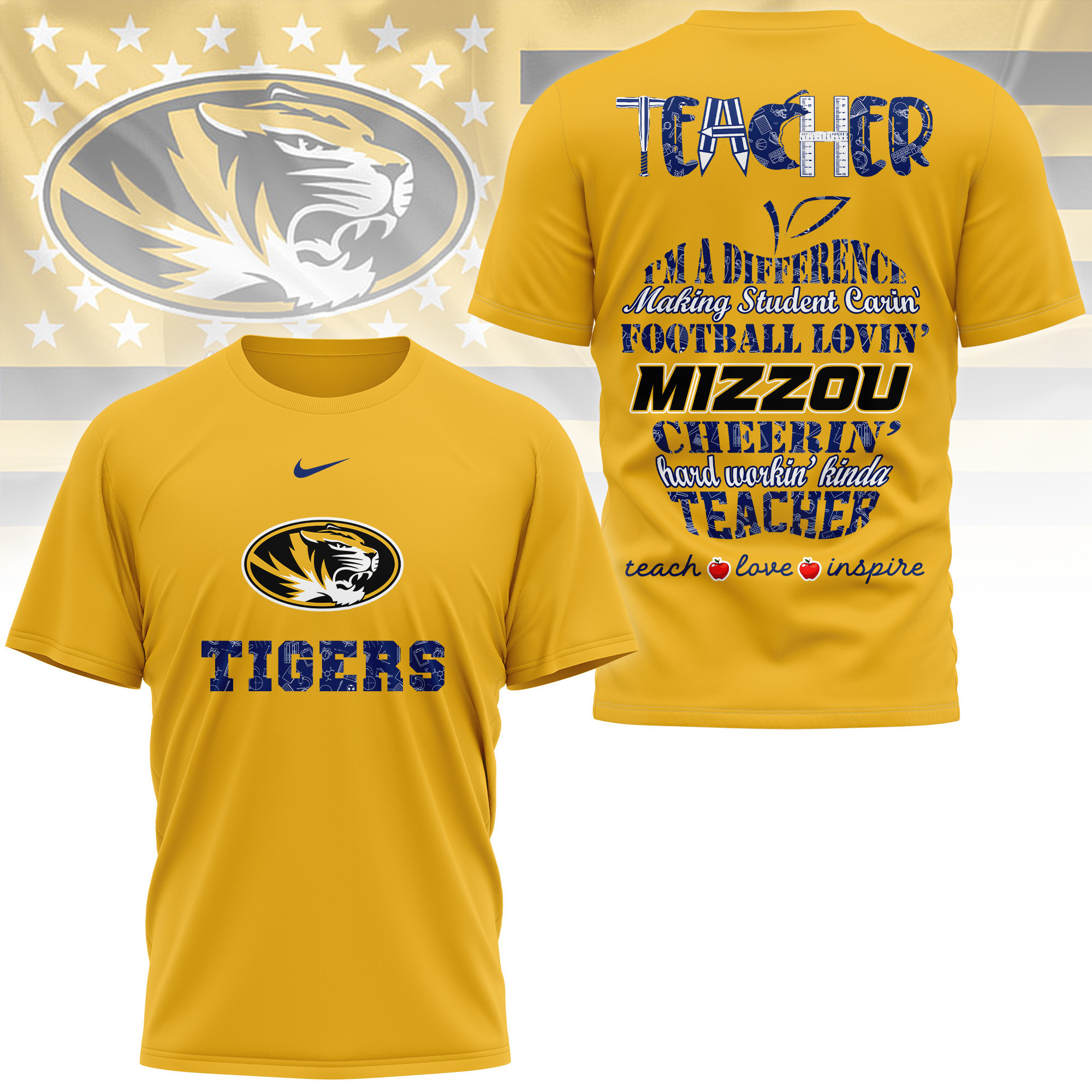 Missouri Tigers | Premium Teacher Pride 3D Shirt TTH2105261 - Image 3