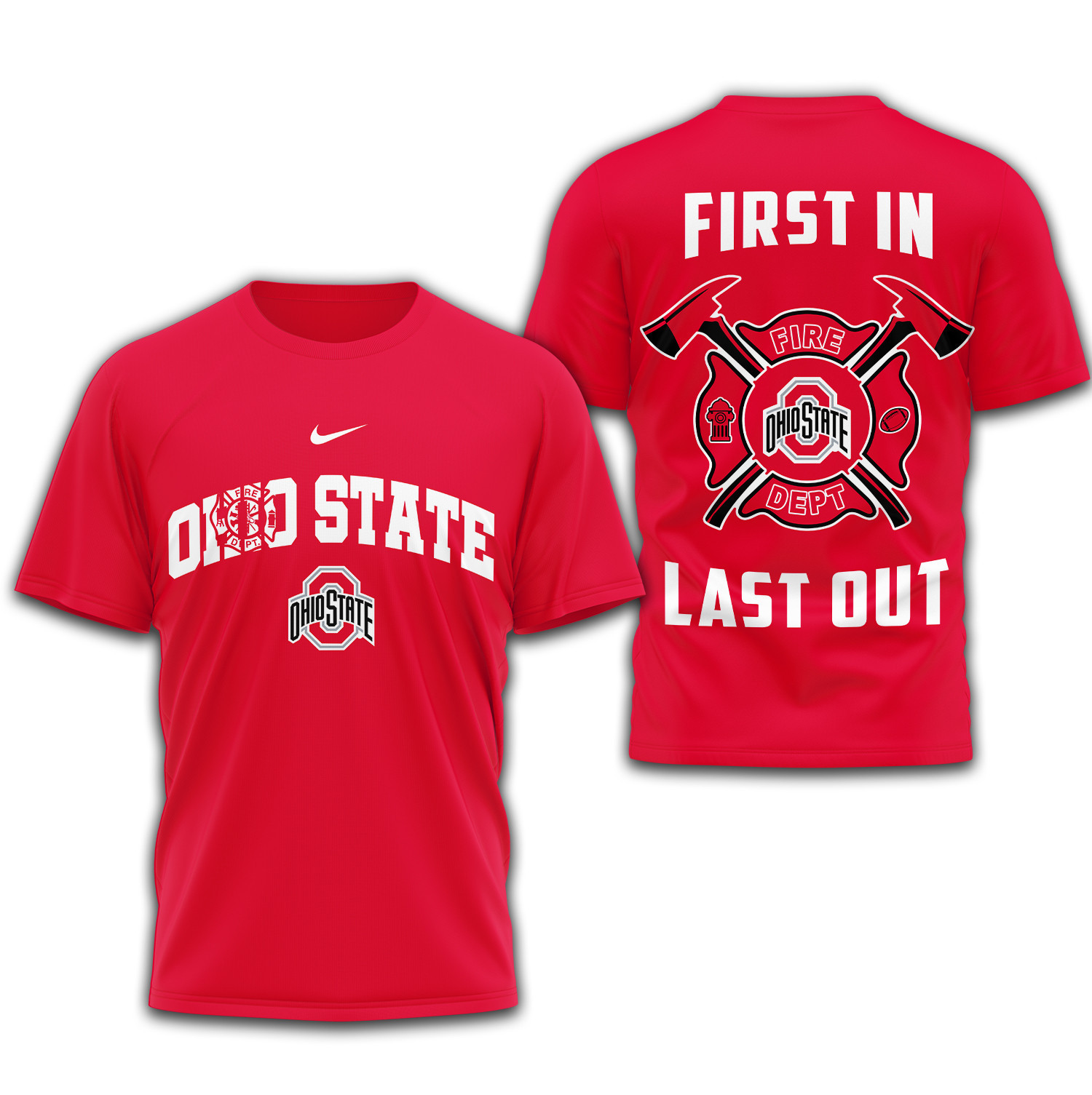 Ohio State Buckeyes | Premium Fire Dept 3D Shirt TTH2105153 - Image 2