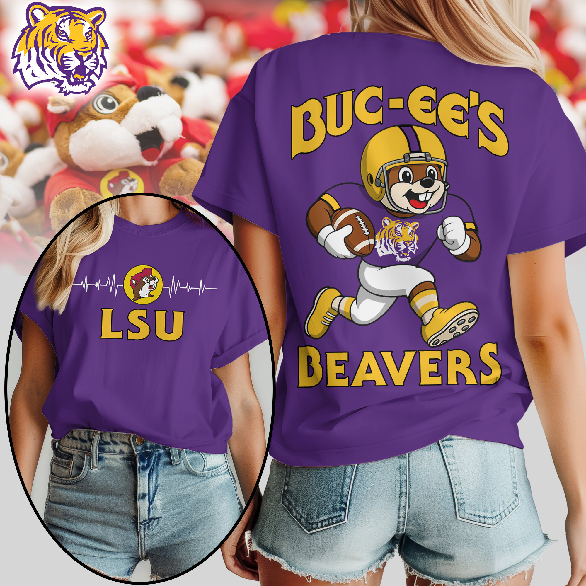 LSU Tigers | Premium NCAA Buc-ee’s Beavers Women’s Shirt TTH2105134 - Image 2