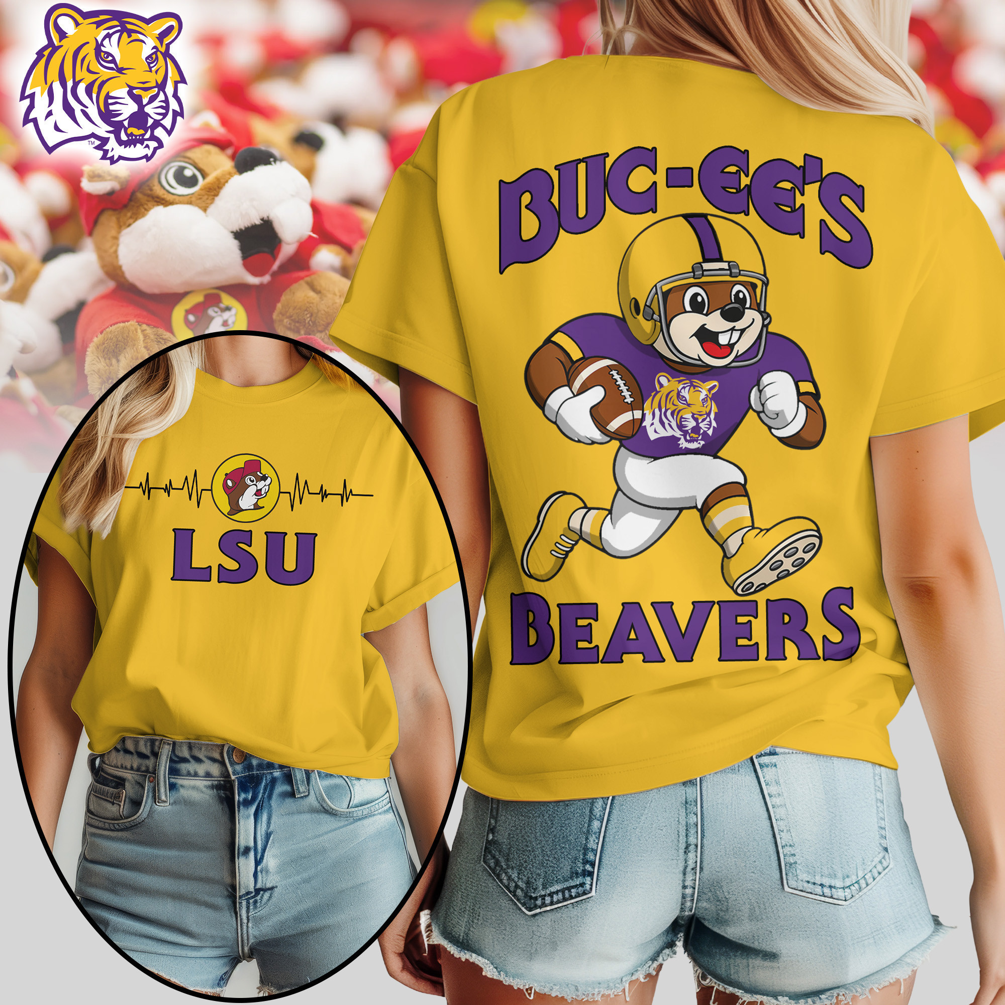 LSU Tigers | Premium NCAA Buc-ee’s Beavers Women’s Shirt TTH2105134 - Image 3
