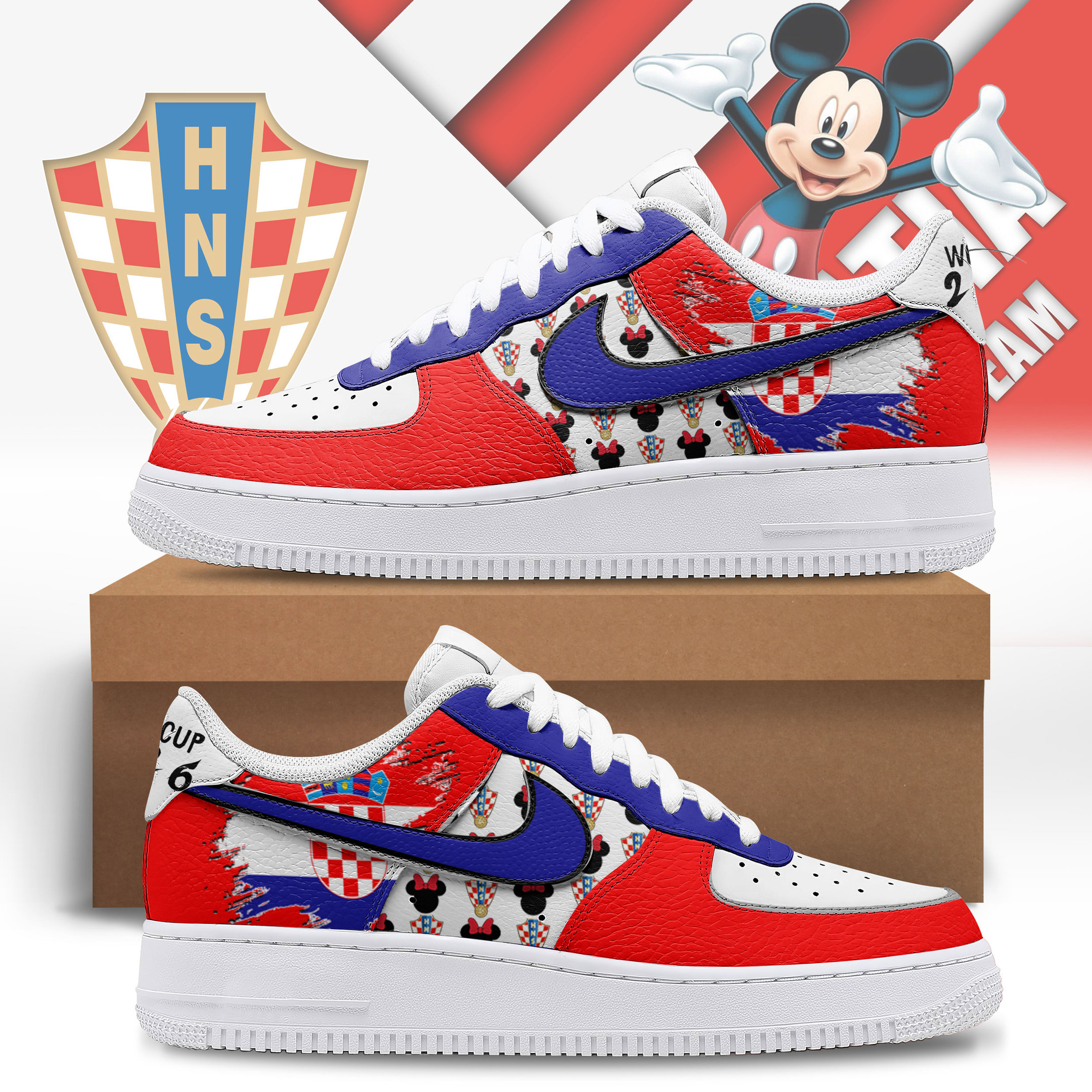 Croatia – Premium World Cup Legacy AF1 Shoes – Limited Edition TTH190510