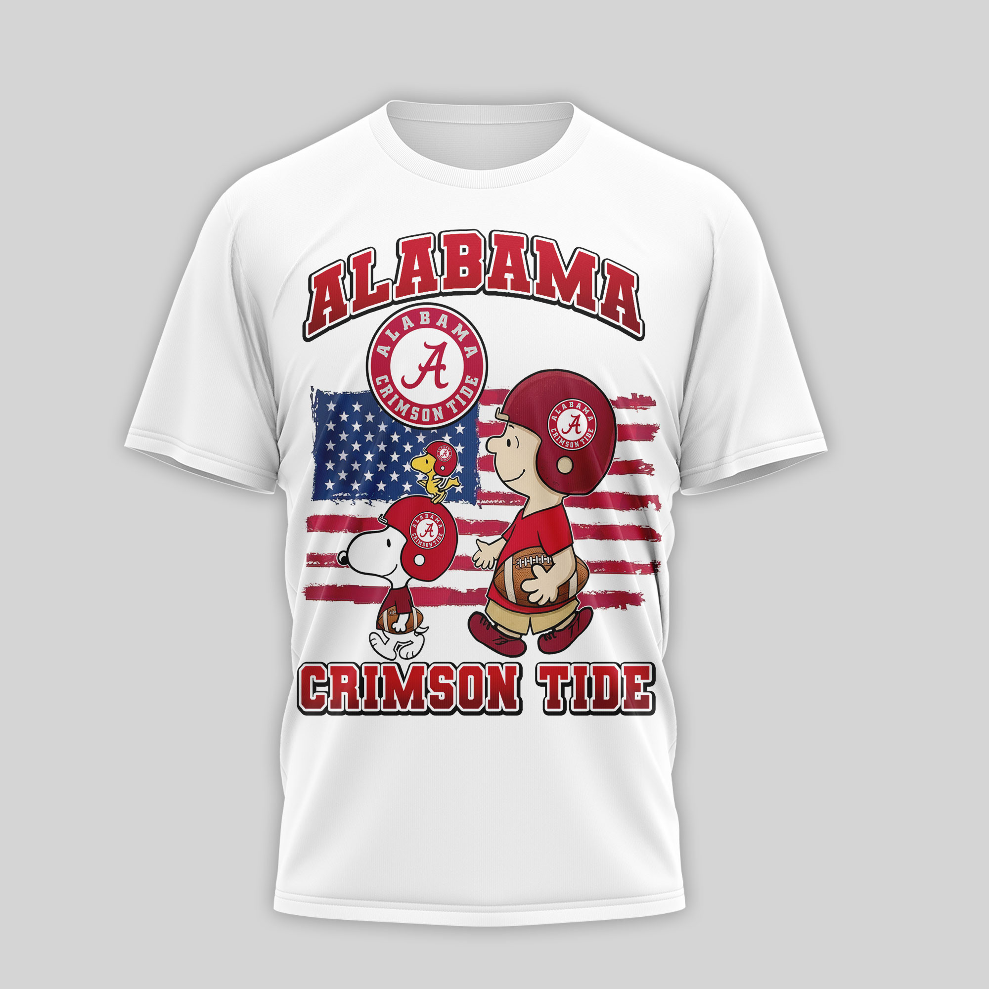 Alabama Crimson Tide | Premium NCAA America 250 with Snoopy 3D Shirt TTH2105126