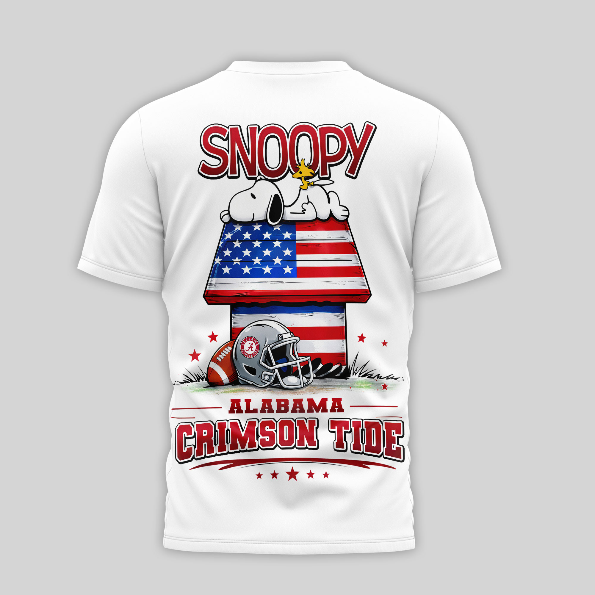 Alabama Crimson Tide | Premium NCAA America 250 with Snoopy 3D Shirt TTH2105126 - Image 2