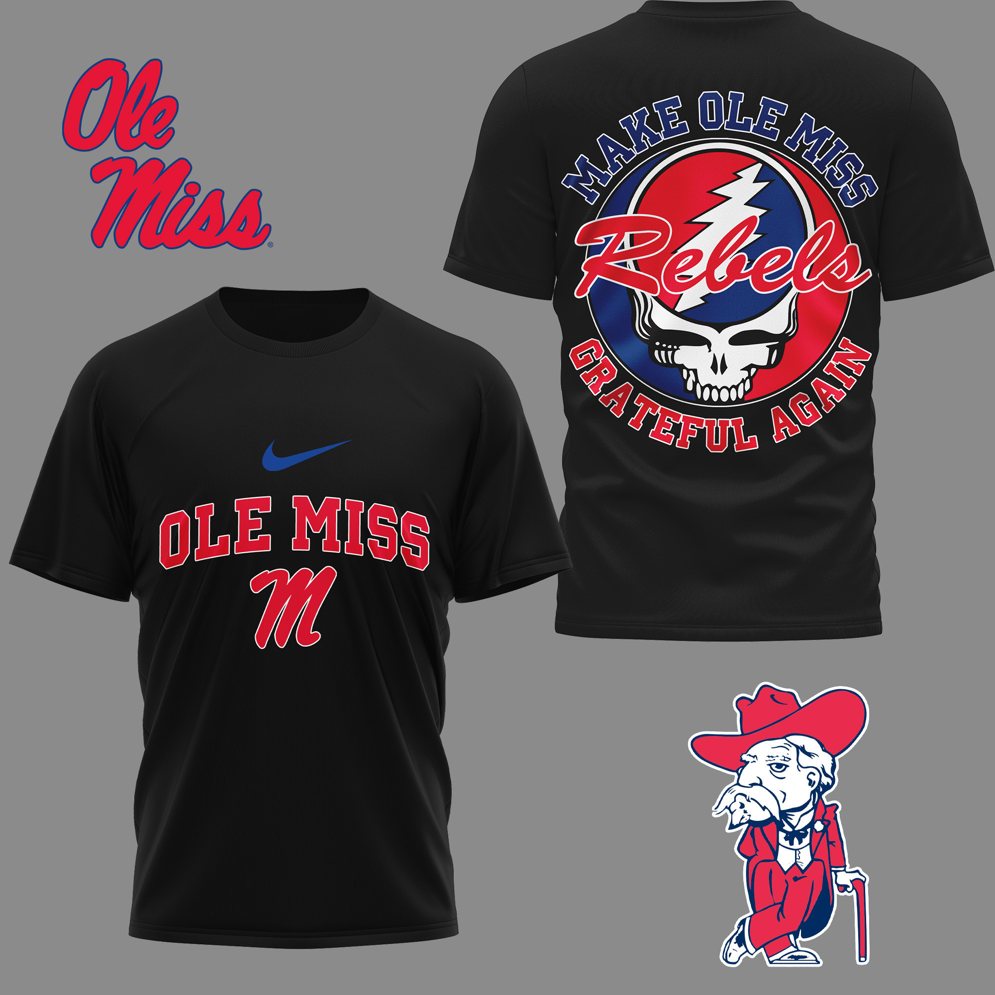 Ole Miss Rebels | Premium Grateful Game Day 3D Shirt TTH210591