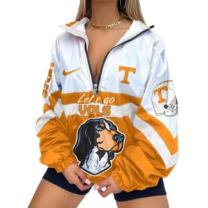 Tennessee Volunteers | Premium Women’s Printed V-Neck Zipper Sweatshirt Jackets TTH2105117