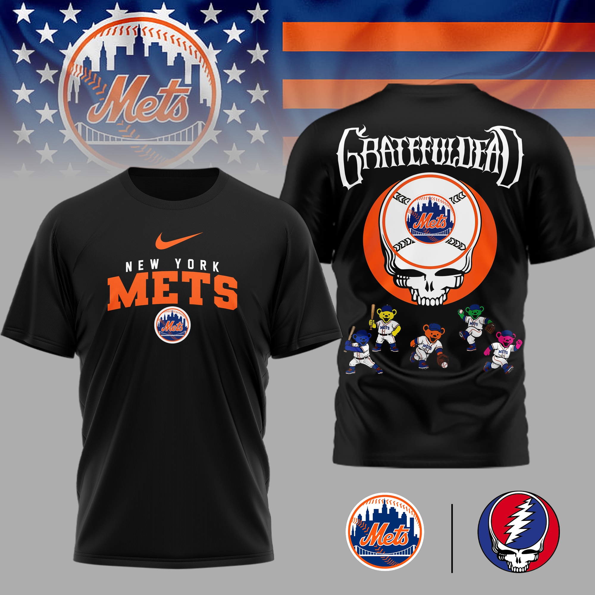 New York Mets | Premium MLB Deadhead 3D Shirt TTH2105167