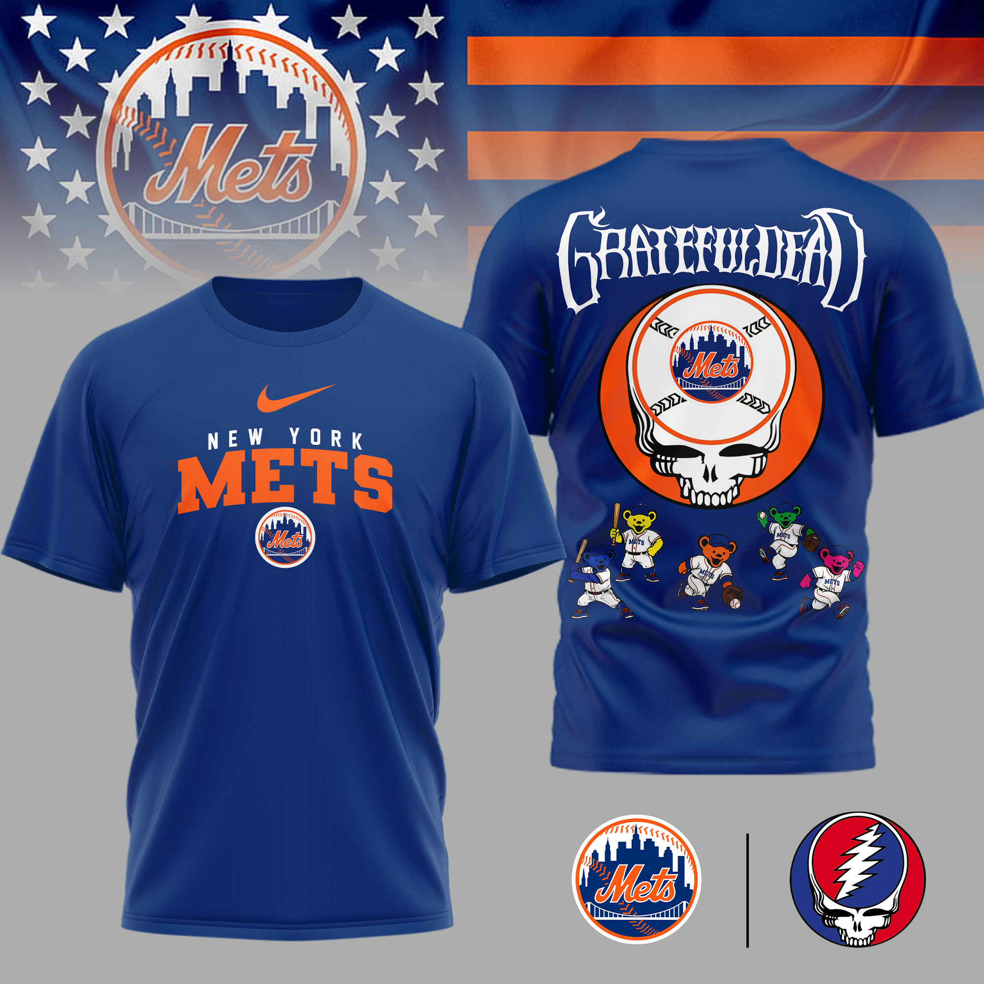 New York Mets | Premium MLB Deadhead 3D Shirt TTH2105167 - Image 2