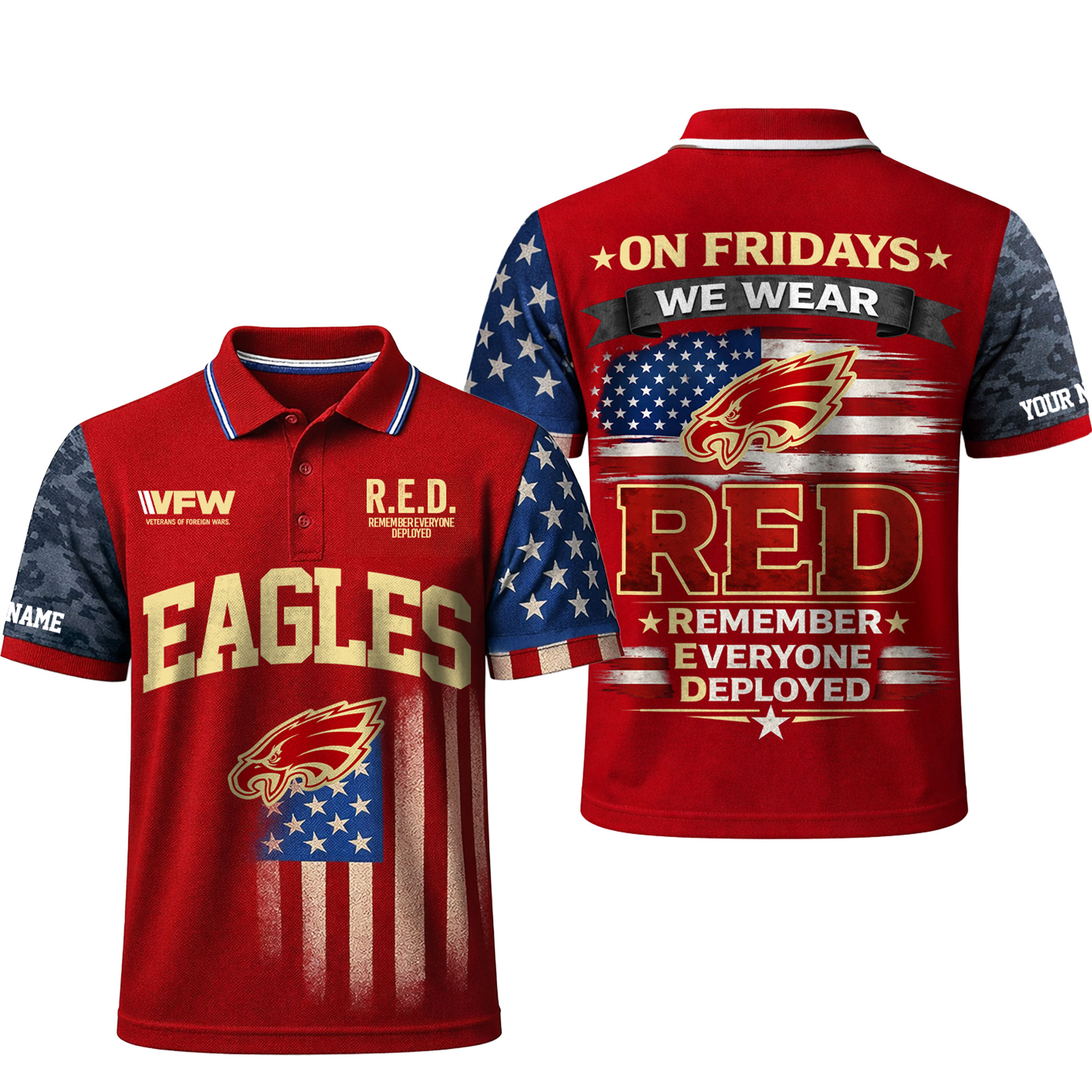 Philadelphia Eagles | Premium NFL Red Friday Polo Shirt TTH2105146