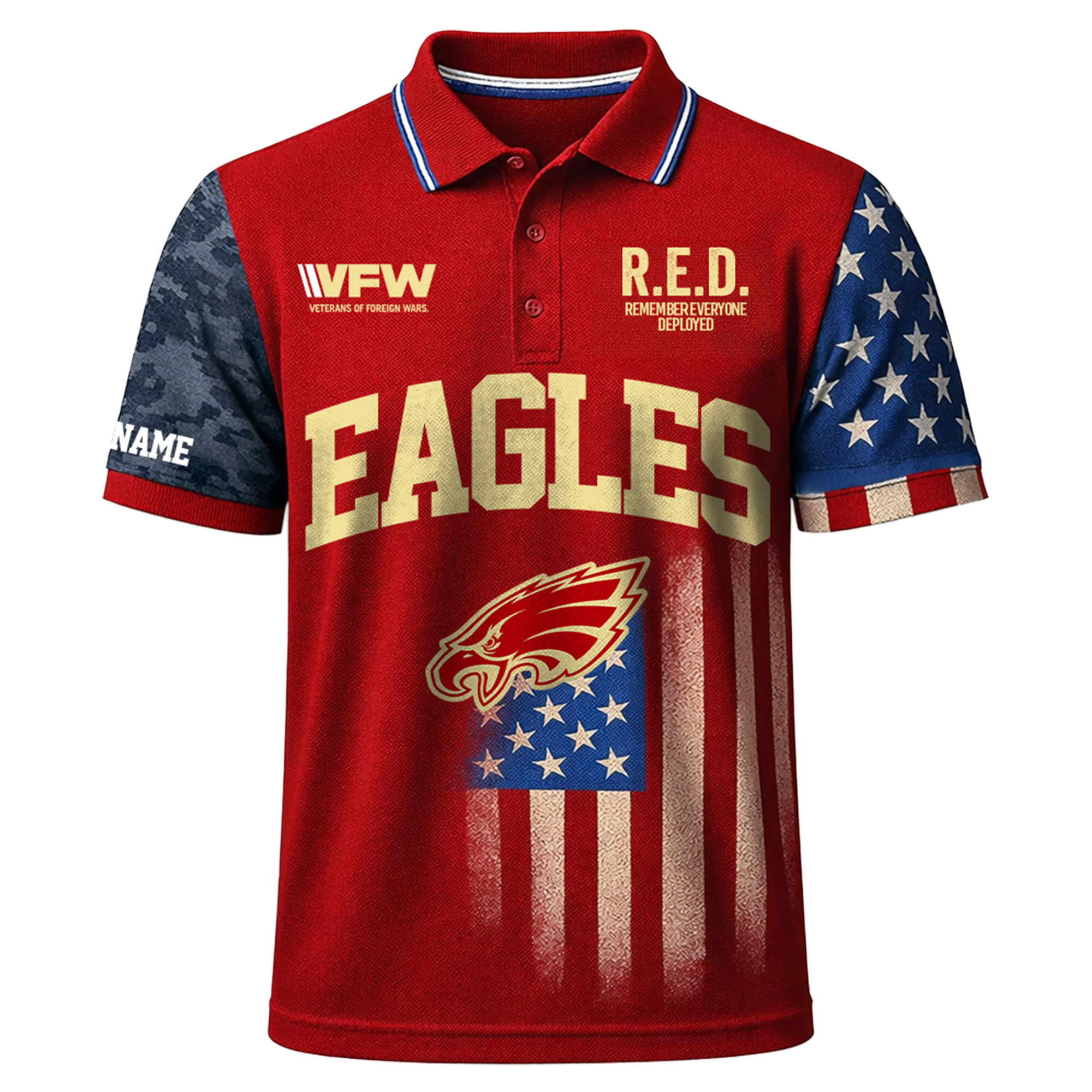 Philadelphia Eagles | Premium NFL Red Friday Polo Shirt TTH2105146 - Image 2
