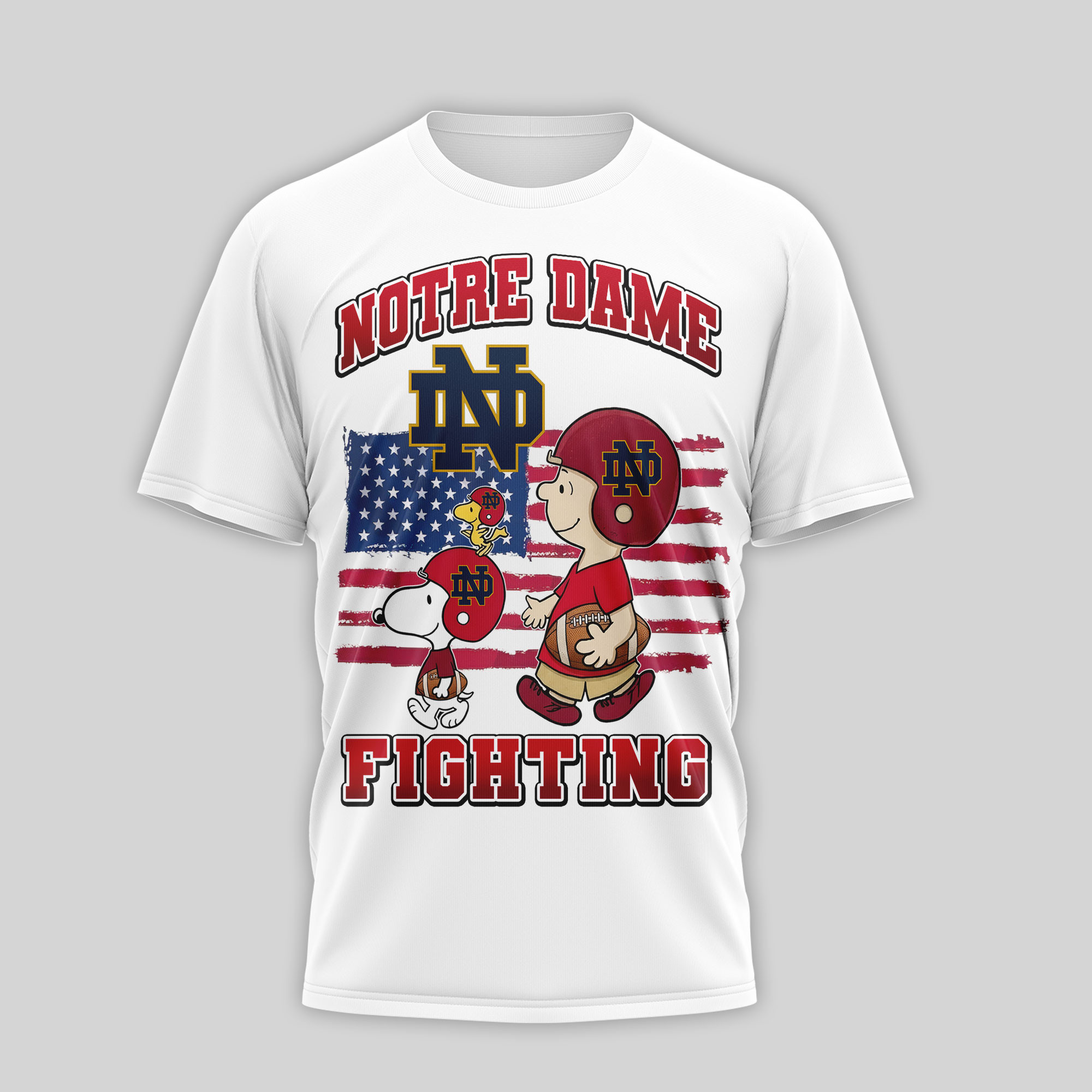 Notre Dame Fighting Irish | Premium NCAA America 250 with Snoopy 3D Shirt TTH2105126