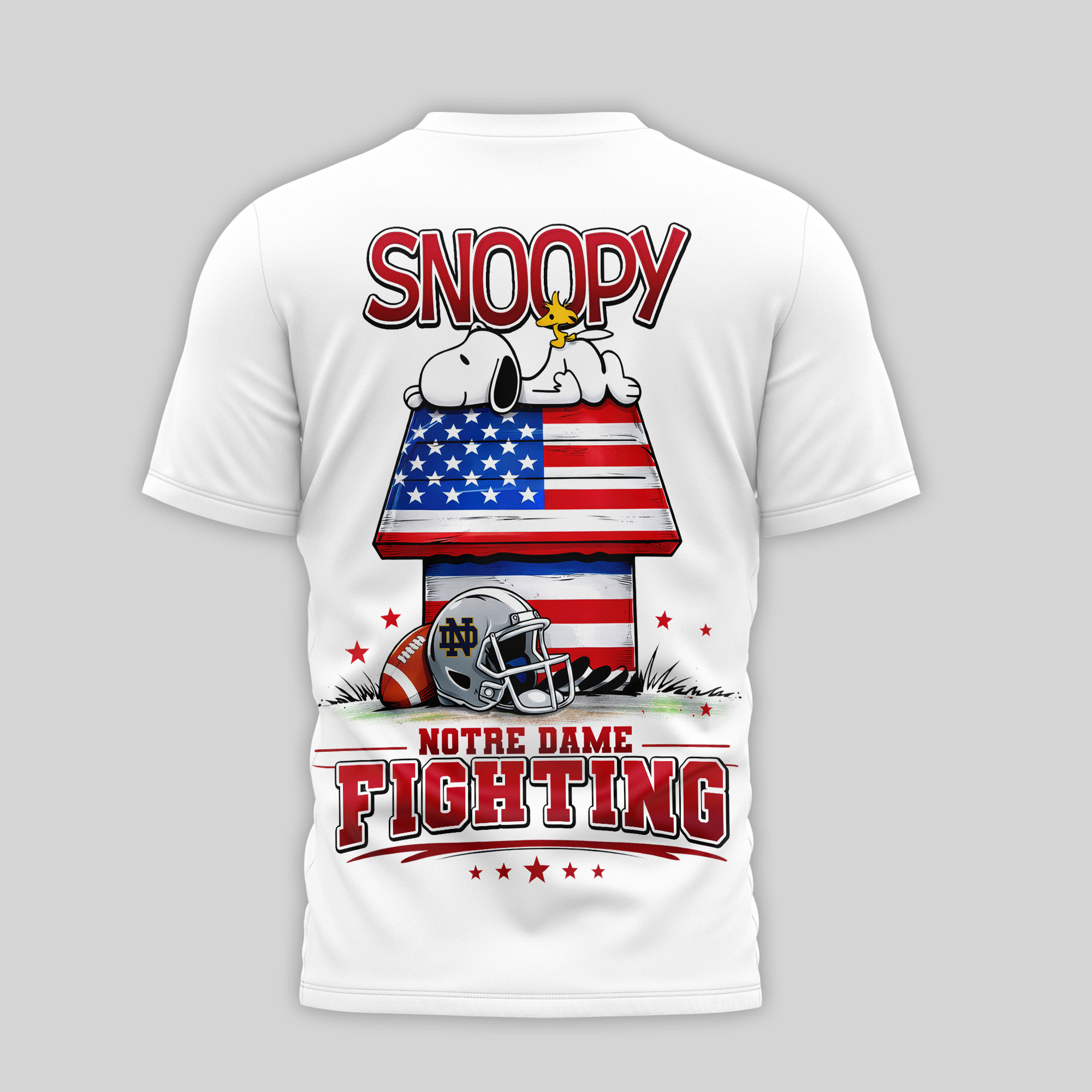 Notre Dame Fighting Irish | Premium NCAA America 250 with Snoopy 3D Shirt TTH2105126 - Image 2