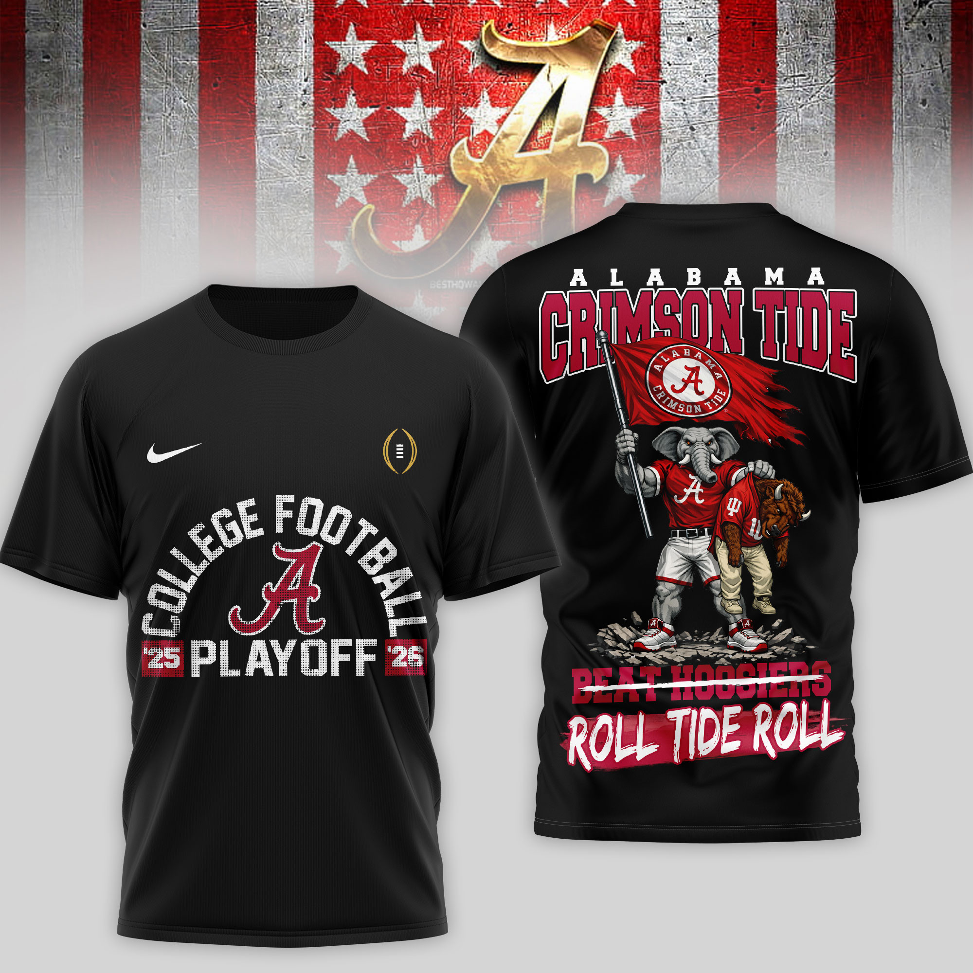 Alabama Crimson Tide | Premium NCAA College Football Playoffs 3D T-shirt TTH2105188