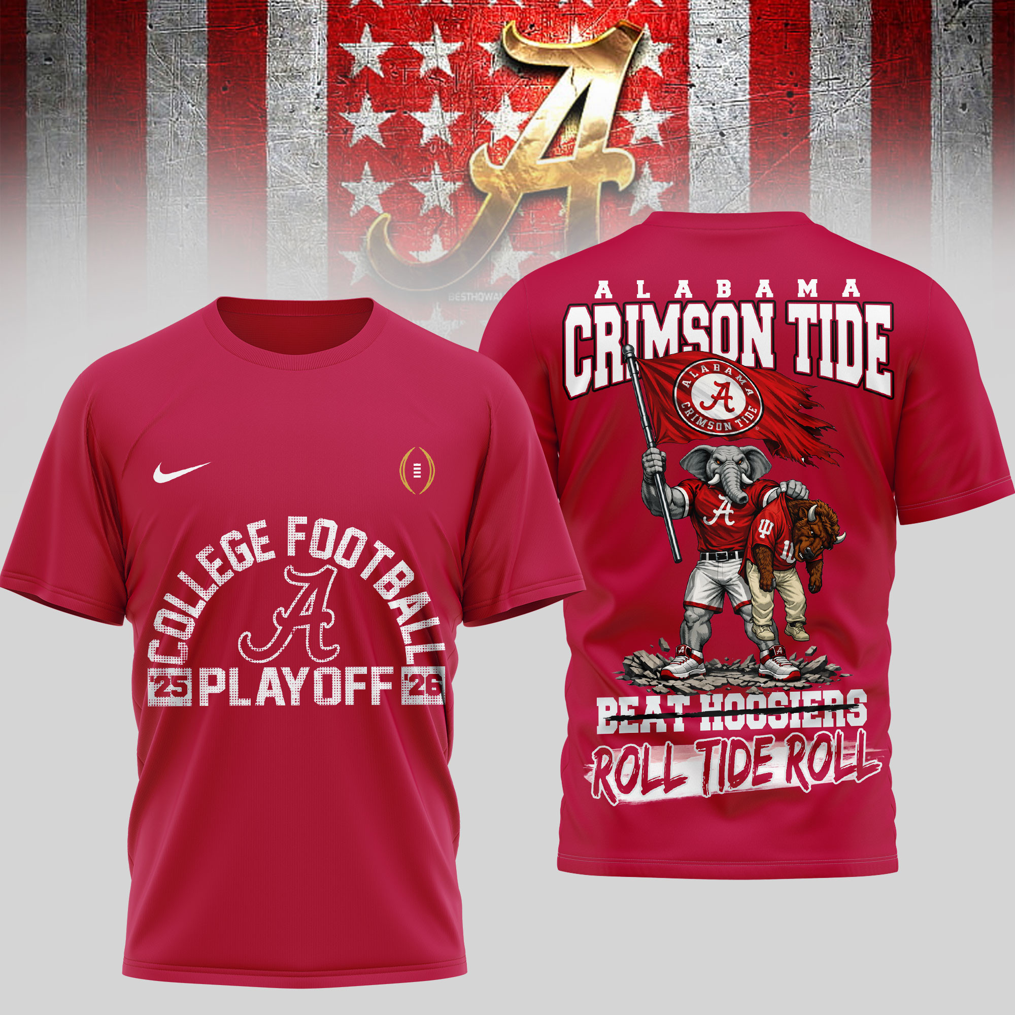 Alabama Crimson Tide | Premium NCAA College Football Playoffs 3D T-shirt TTH2105188 - Image 2