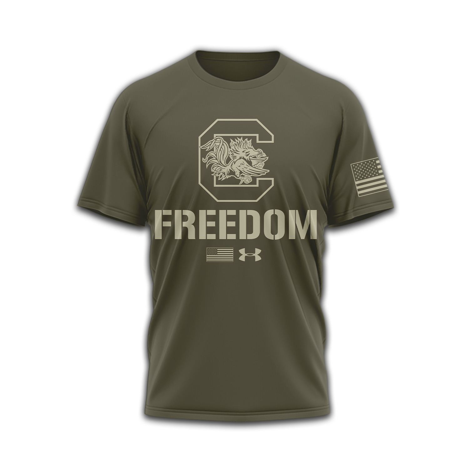 South Carolina Gamecocks | Premium NCAA Freedom Under Armour 3D Shirt TTH2105137 - Image 2