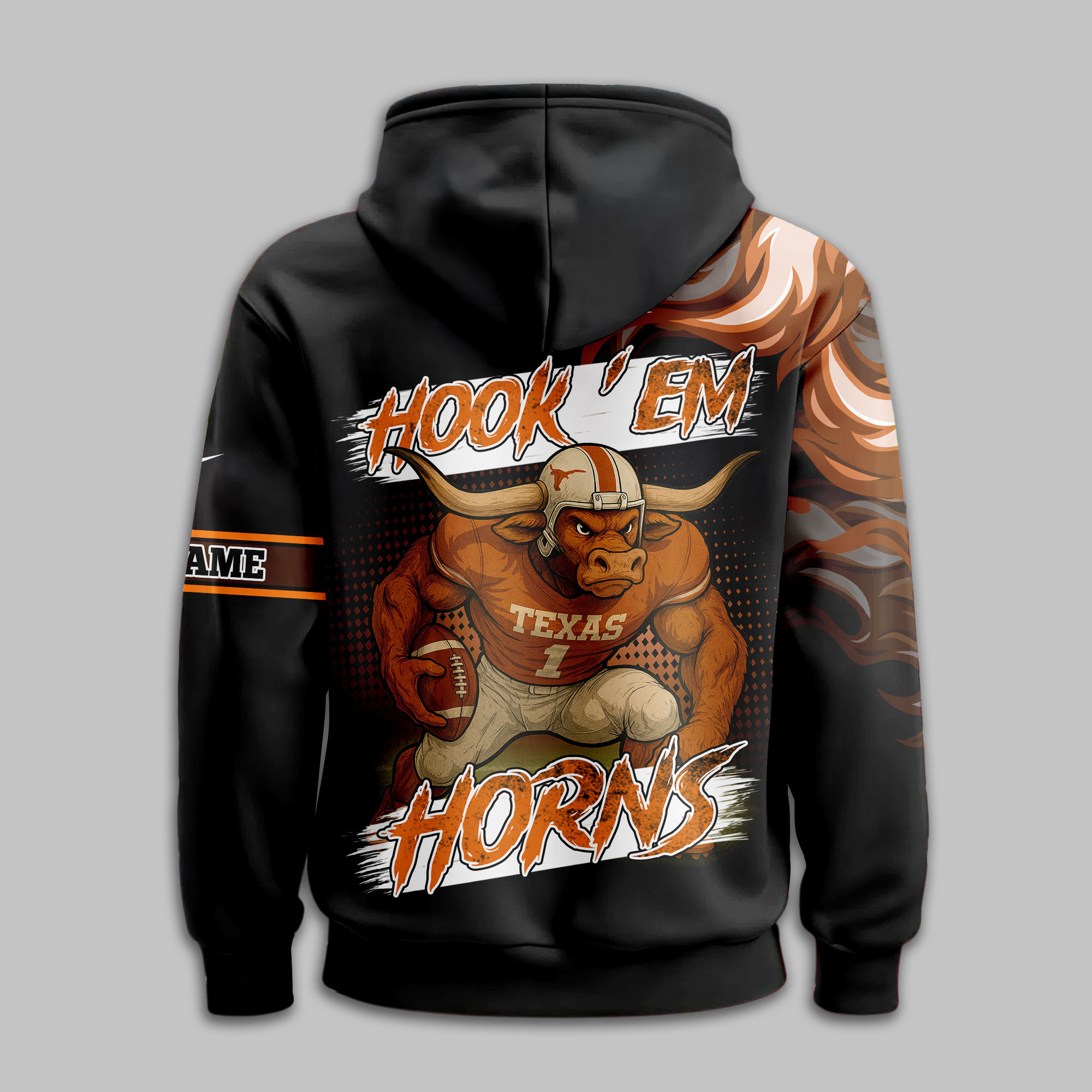 Texas Longhorns | Premium NCAA Victory Flame Personalized Hoodie TTH2105116 - Image 3