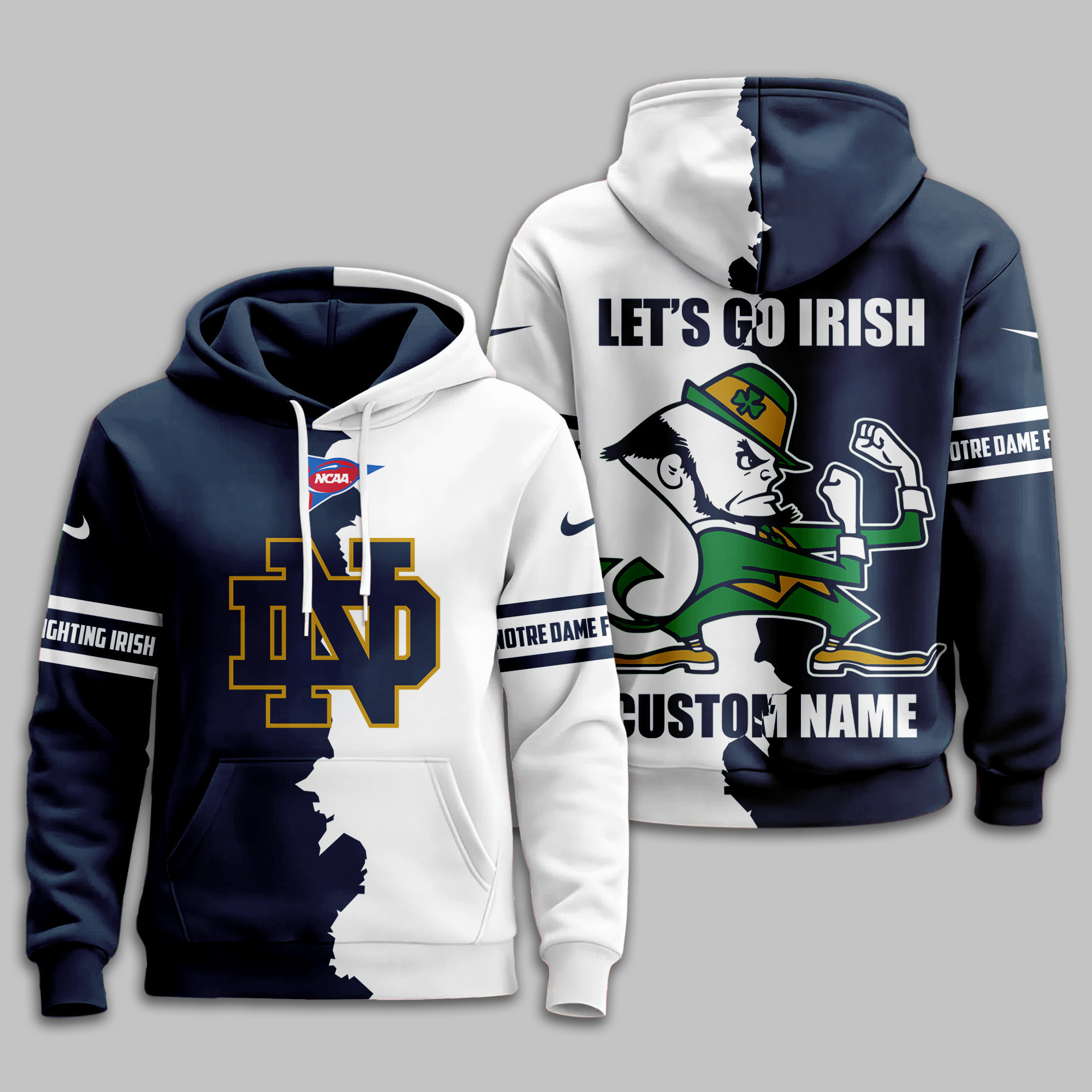 Notre Dame Fighting Irish | Premium NCAA Warrior Spirit Personalized Hoodie TTH2105170