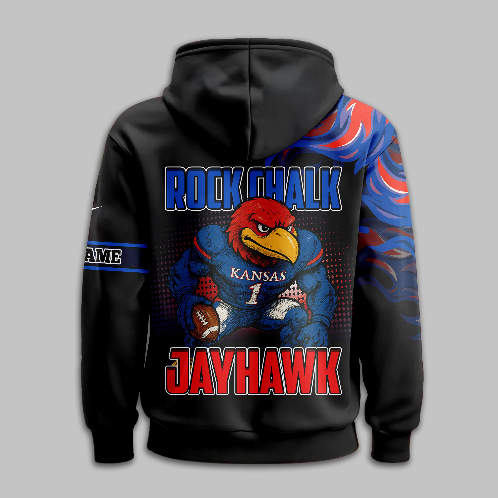 Kansas Jayhawks | Premium NCAA Victory Flame Personalized Hoodie TTH2105116 - Image 3