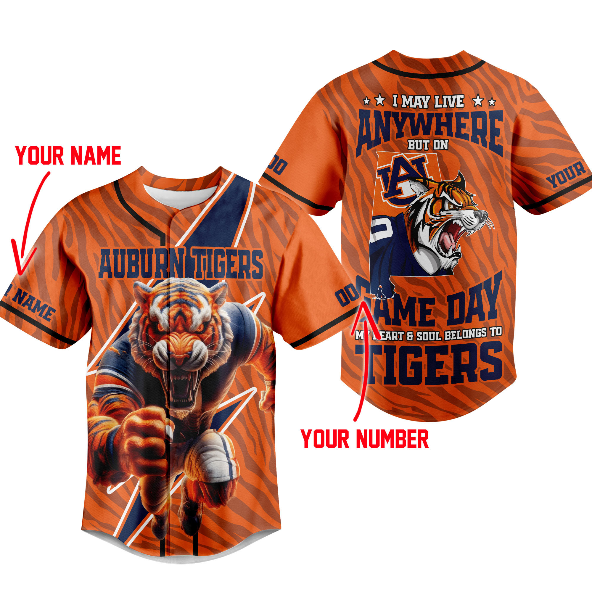Auburn Tigers | Premium Game Day Jersey Shirt TTH2105176 - Image 4