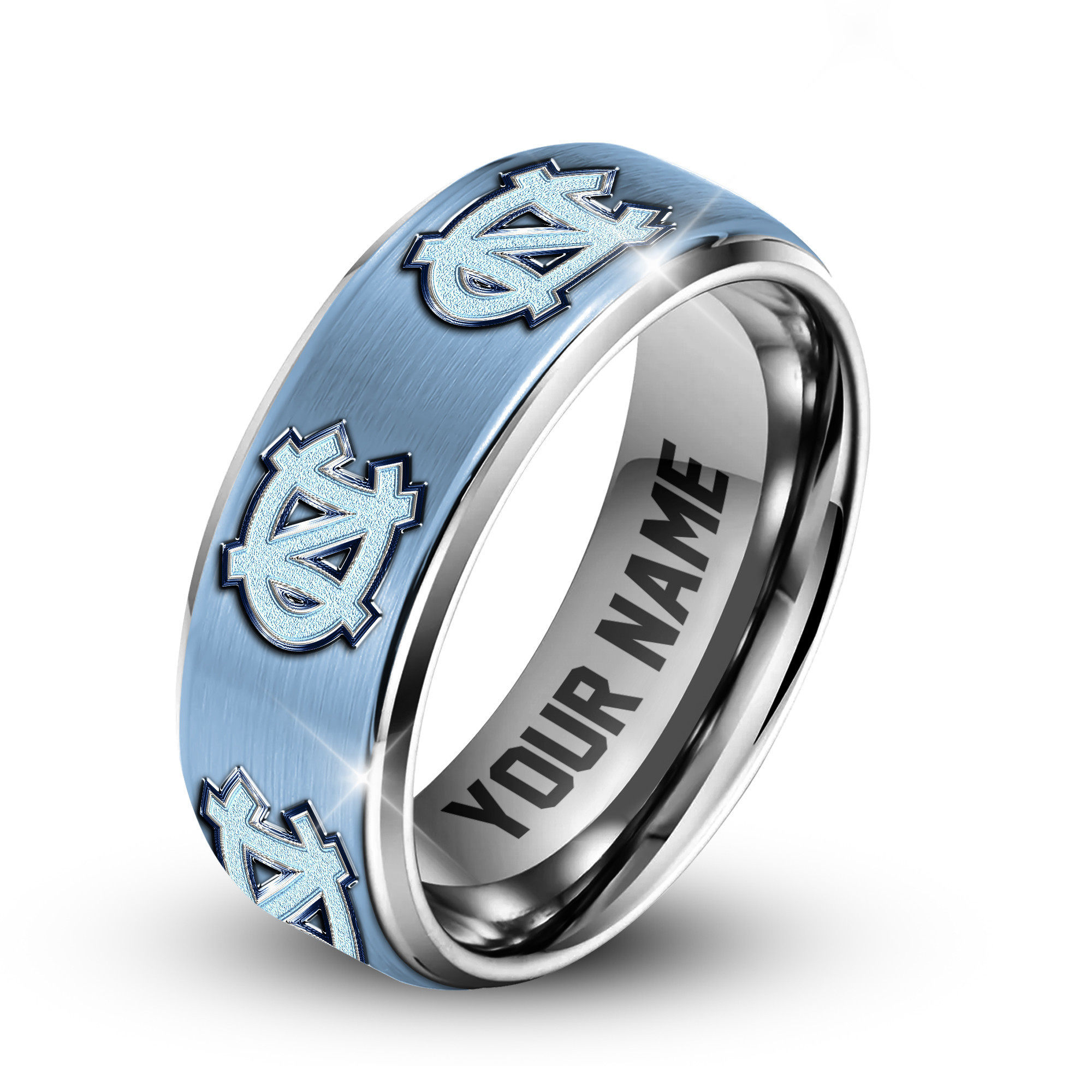 North Carolina Tar Heels | Premium Silver Tungsten Ring TTH210589