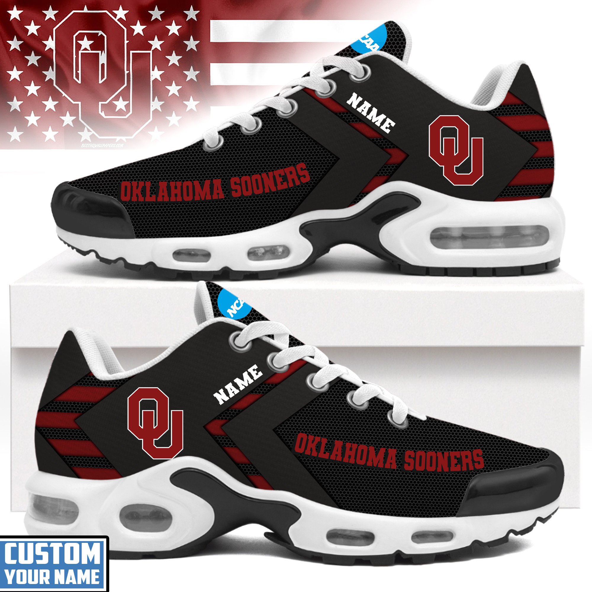 Oklahoma Sooners x Personalized Air Max Shoes Limited Edition – Gift for Fans TTH190526 - Image 2