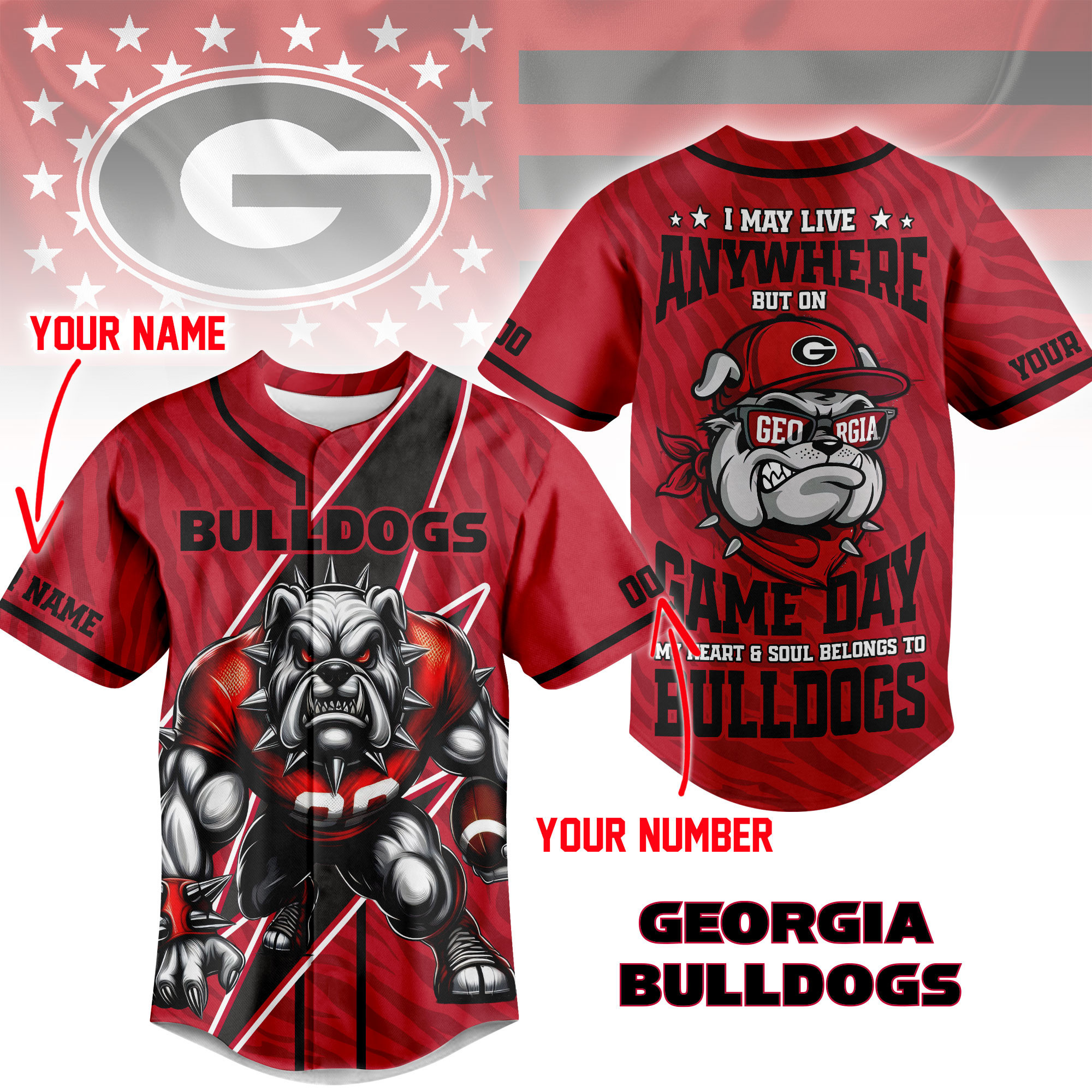 Georgia Bulldogs | Premium Game Day Jersey Shirt TTH2105176 - Image 2